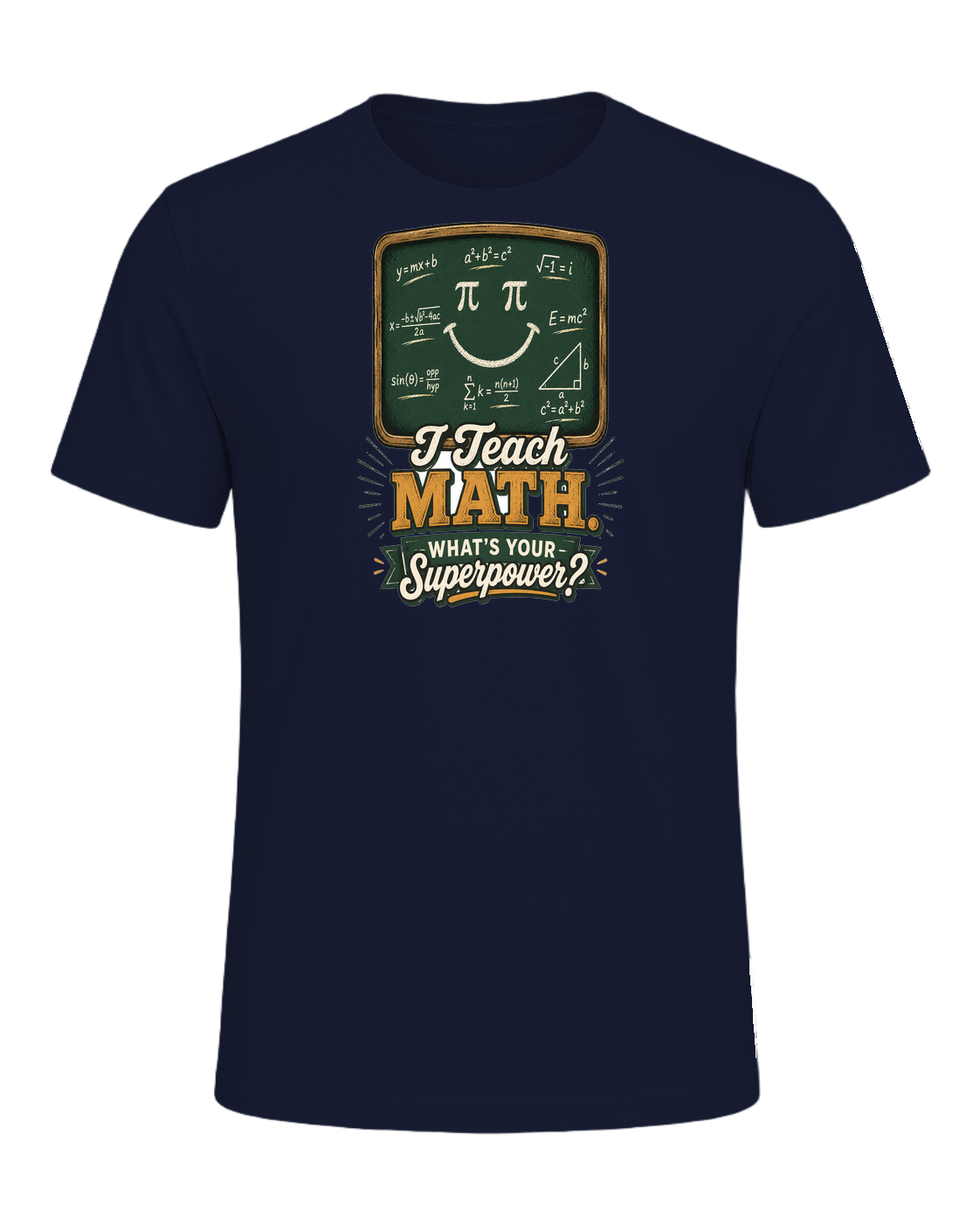 Math Pun Teacher — Navy
