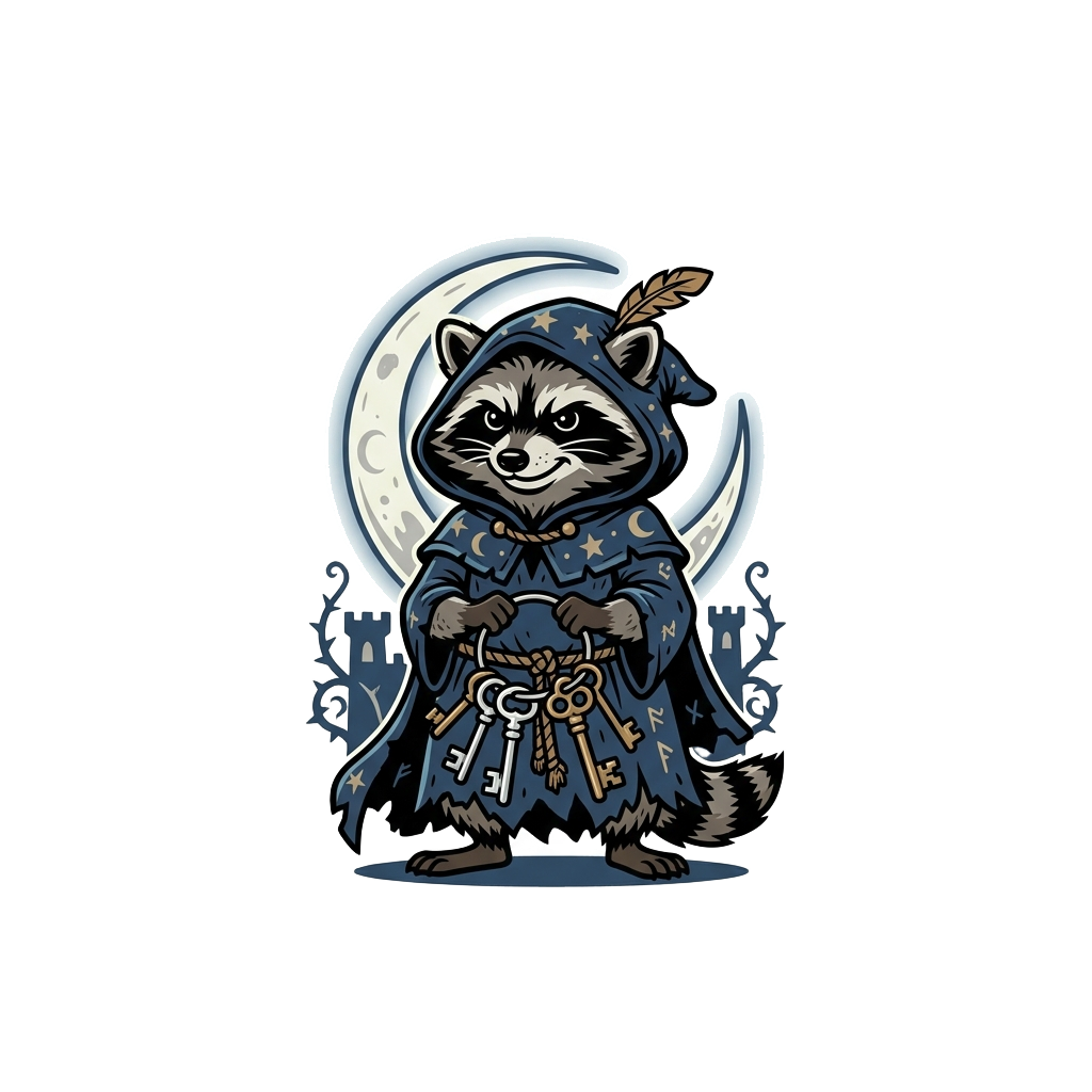 Raccoon Wizard Energy