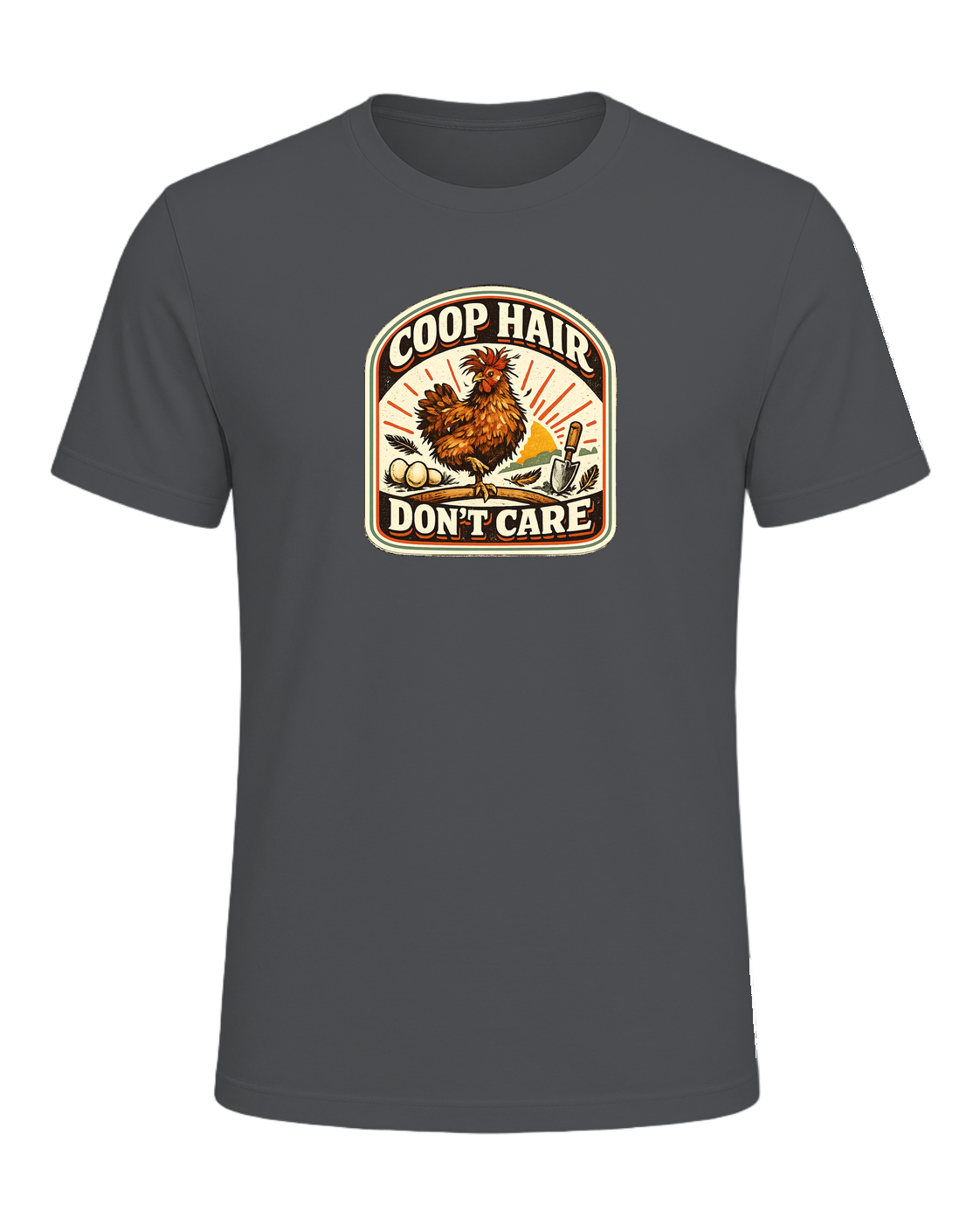 Coop Hair Don't Care Tee — Asphalt