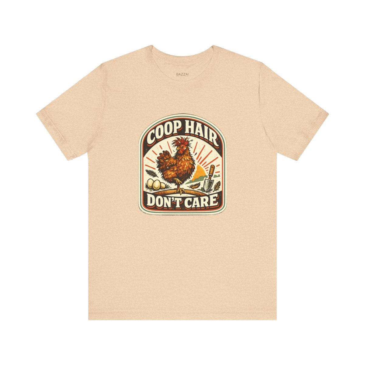 Chicken Mom T-Shirt — Coop Hair Don't Care — backyard chicken t-shirt design by June