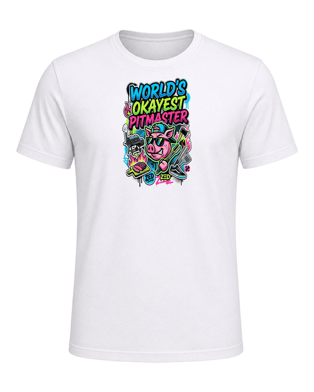 WORLD'S OKAYEST PITMASTER — White