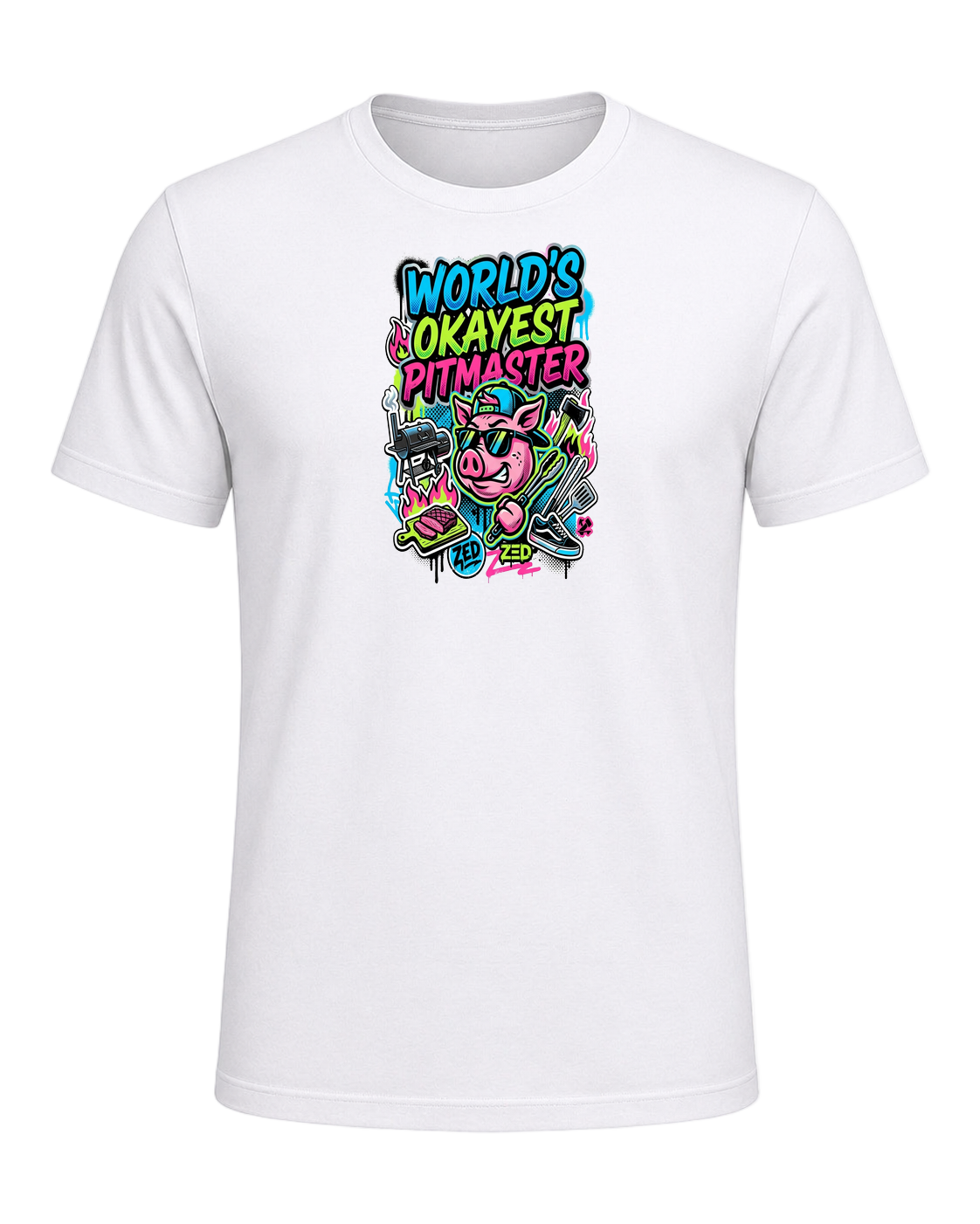 WORLD'S OKAYEST PITMASTER — White