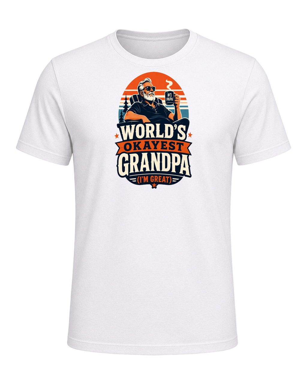 World's okayest grandpa (I'm great) — White