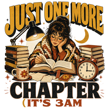 Night Reader T-Shirt — Just One More Chapter (It's 3AM)