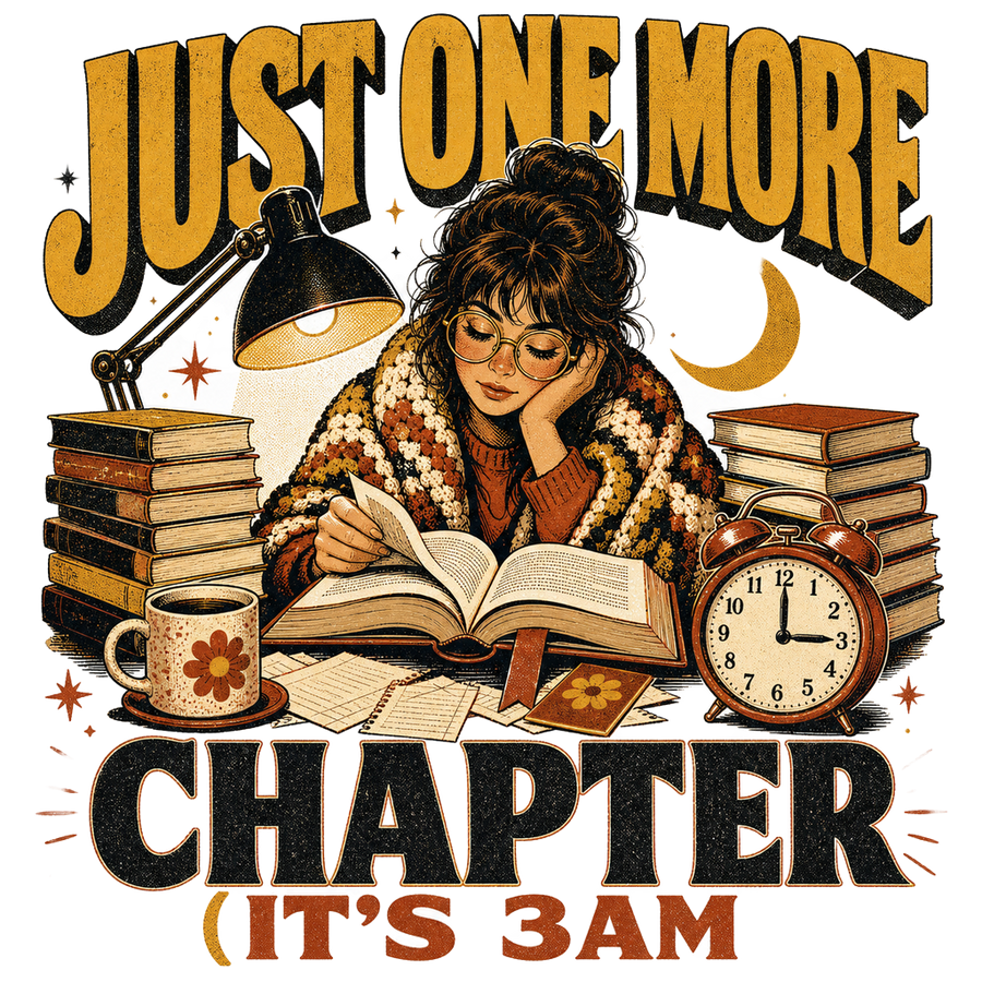 Night Reader T-Shirt — Just One More Chapter (It's 3AM)