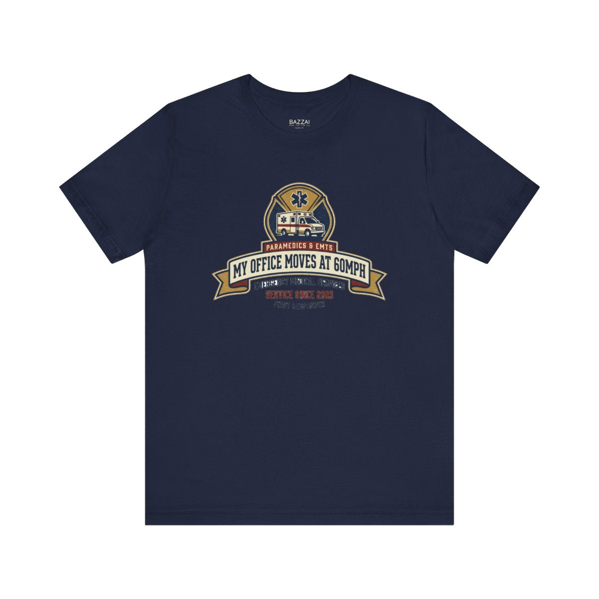 Paramedic Gift T-Shirt — My Office Moves at 60MPH — t-shirt design