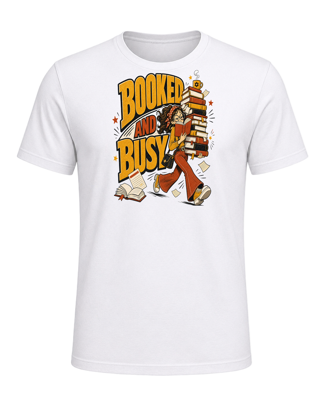 BOOKED AND BUSY — White