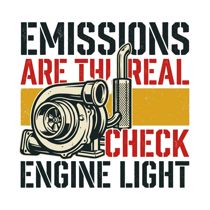 Emissions Are the Real Check Engine Light - Bold Text Tee