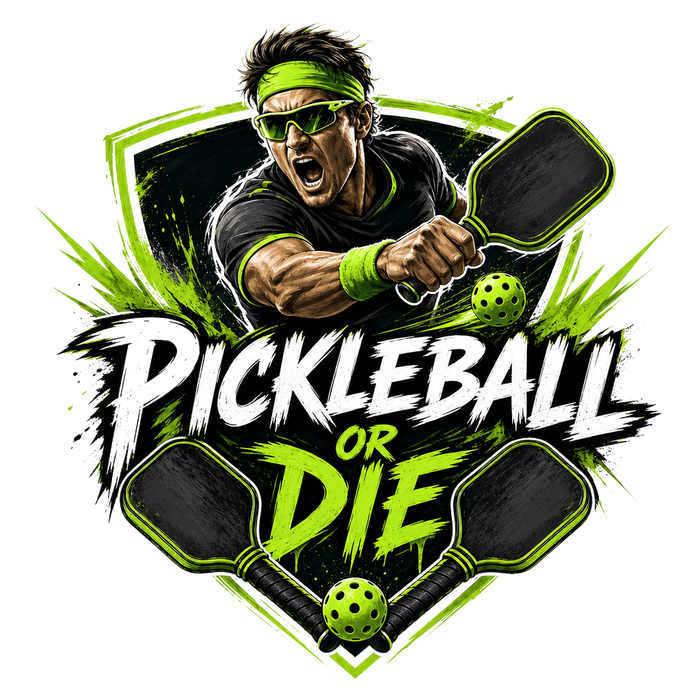 Pickleball or Die - Neon Crest Tee