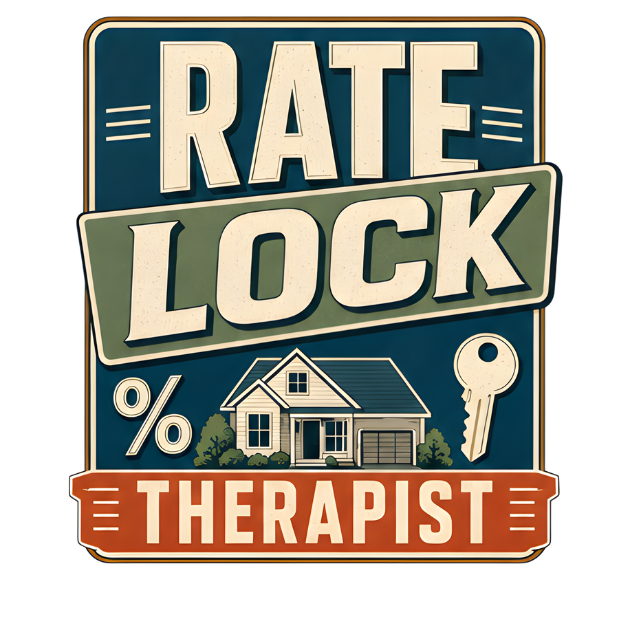 RATE LOCK THERAPIST — Retro Badge Tee