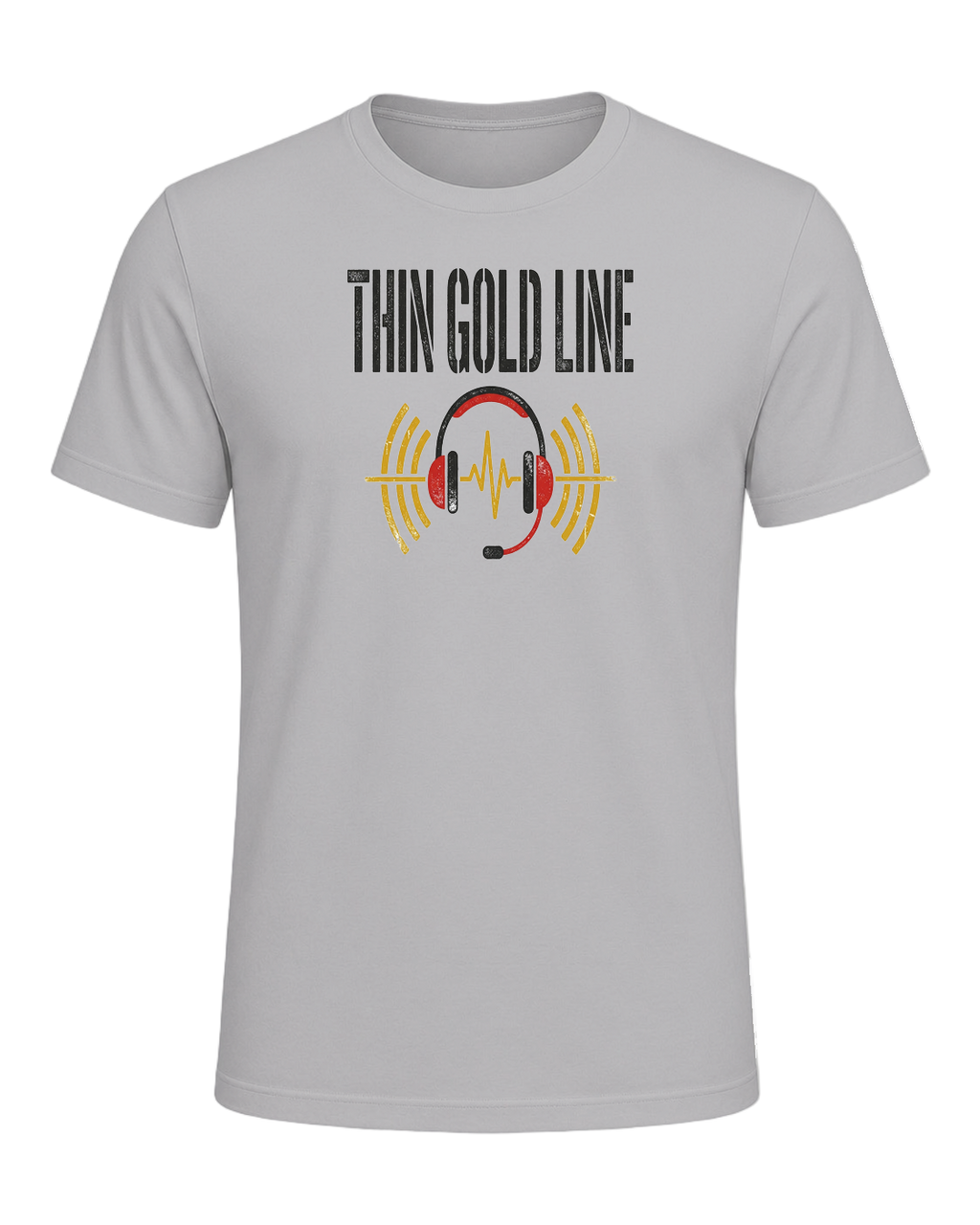 Thin gold line — Athletic Heather