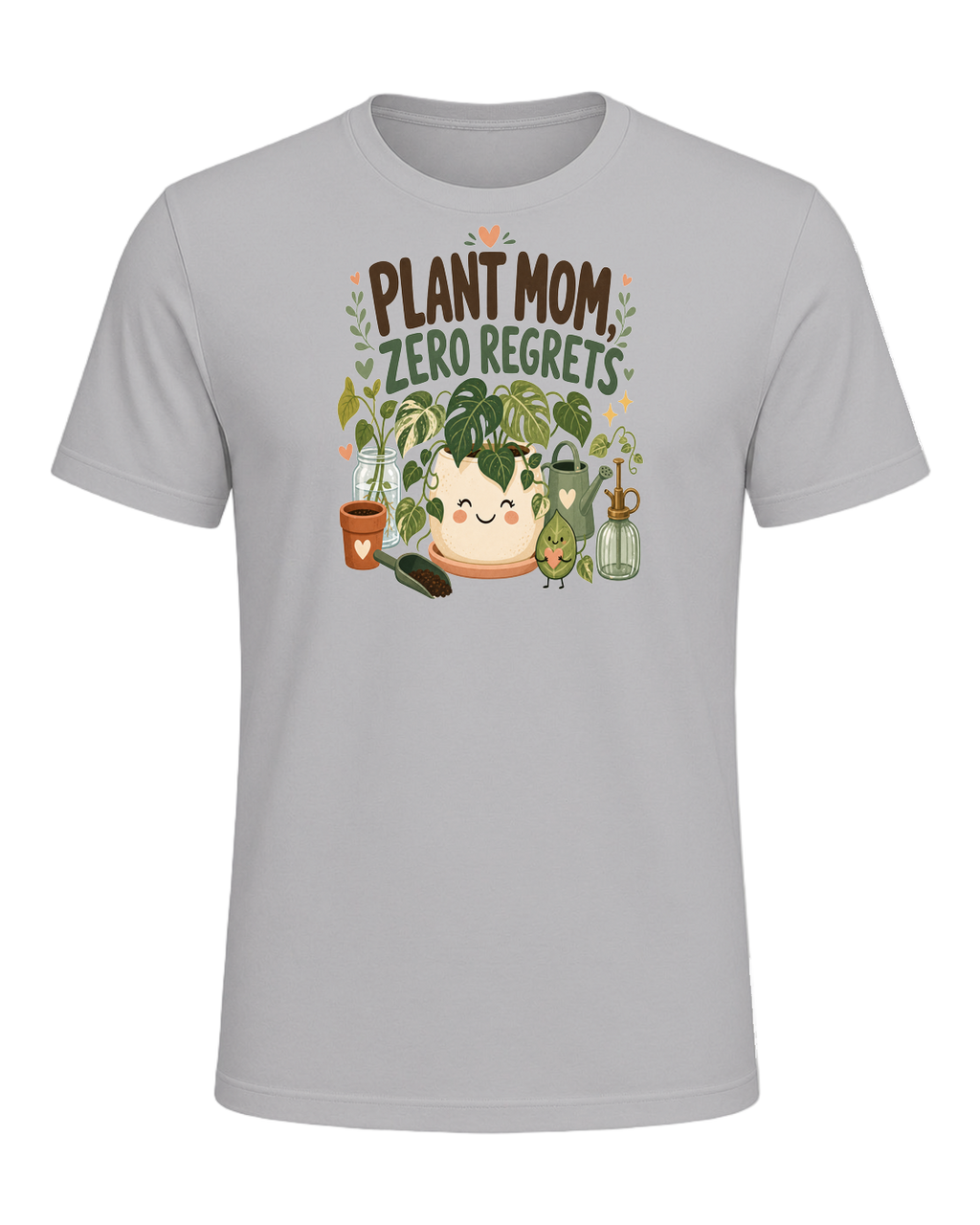 PLANT MOM, ZERO REGRETS — Athletic Heather