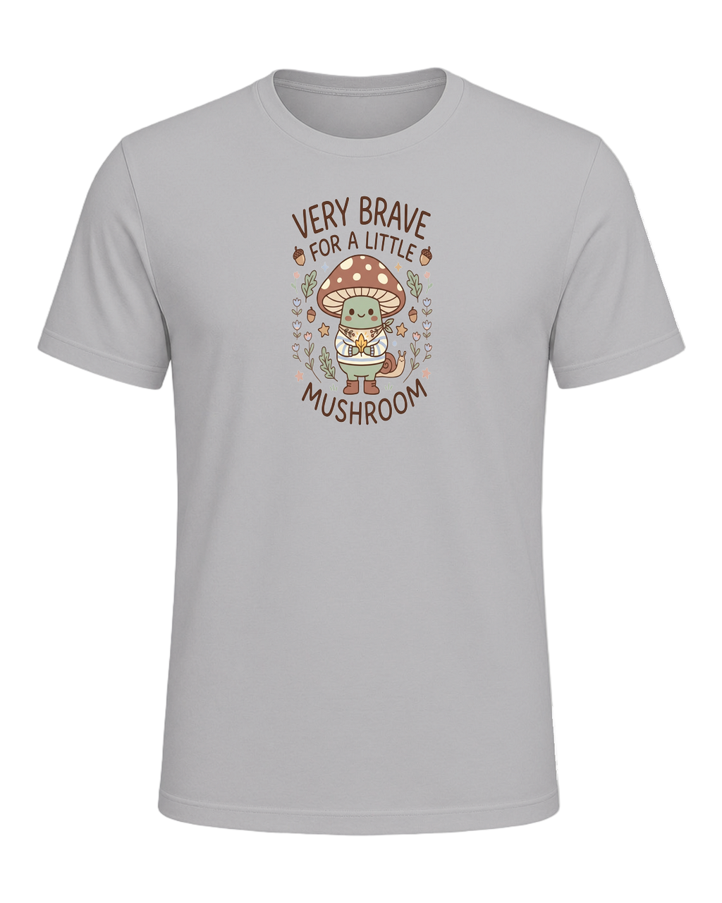 VERY BRAVE FOR A LITTLE MUSHROOM — Athletic Heather