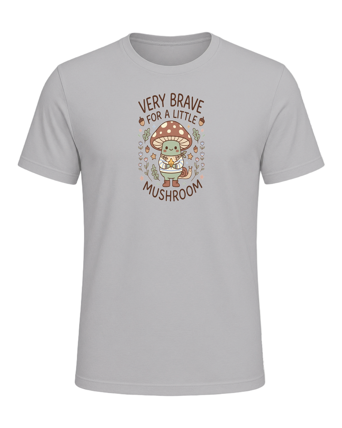 VERY BRAVE FOR A LITTLE MUSHROOM — Athletic Heather