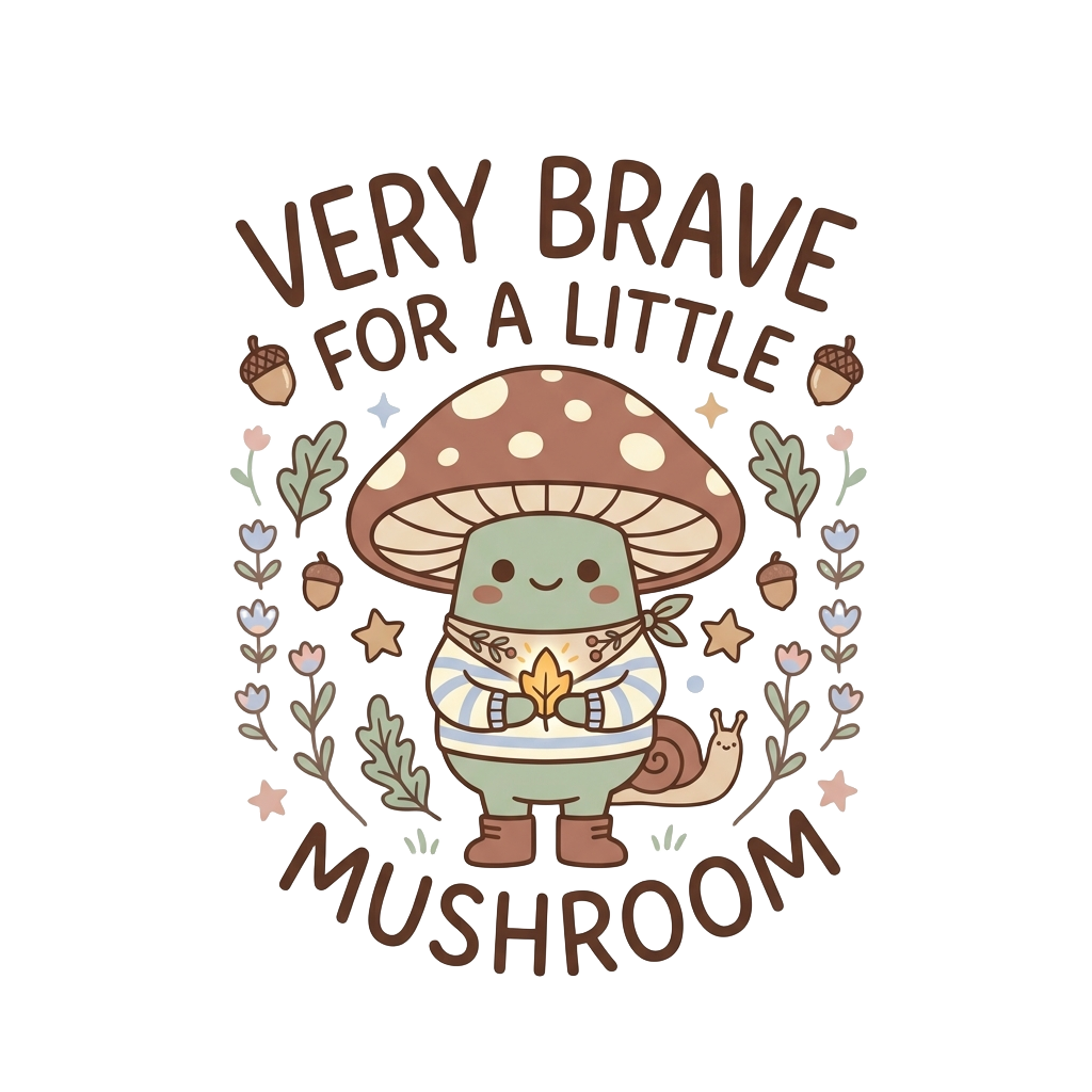 VERY BRAVE FOR A LITTLE MUSHROOM