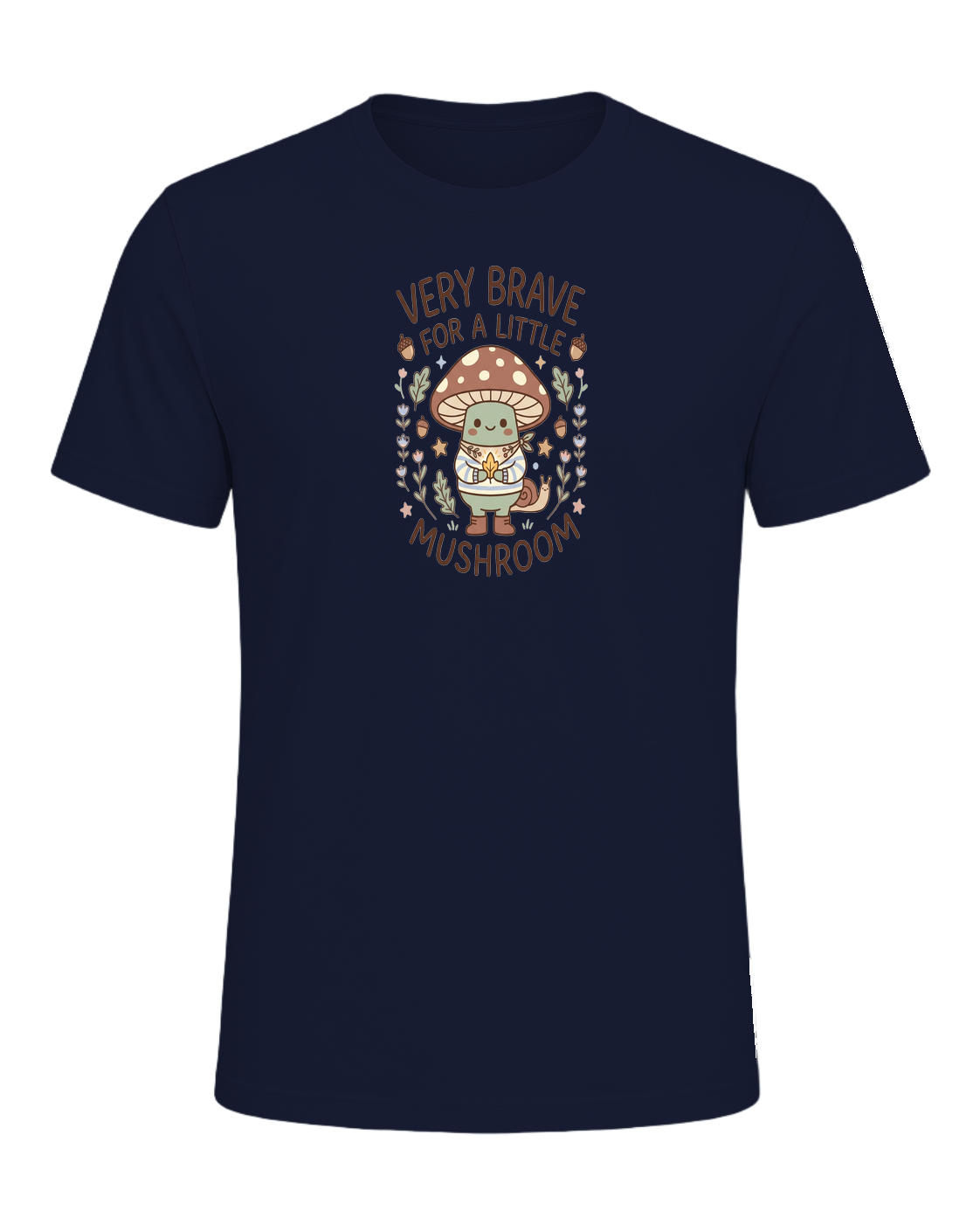 VERY BRAVE FOR A LITTLE MUSHROOM — Navy