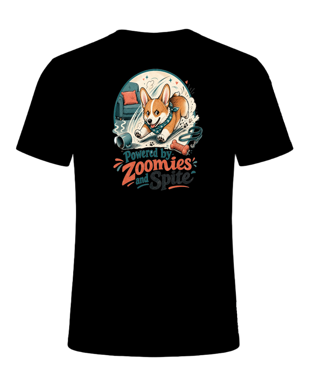 Powered by Zoomies and Spite — Black