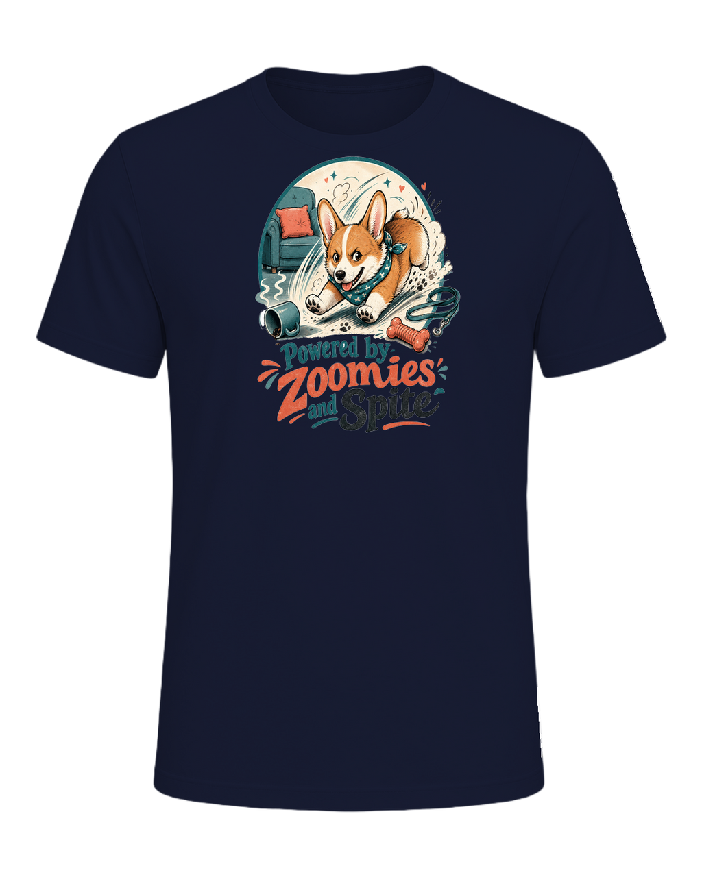 Powered by Zoomies and Spite — Navy