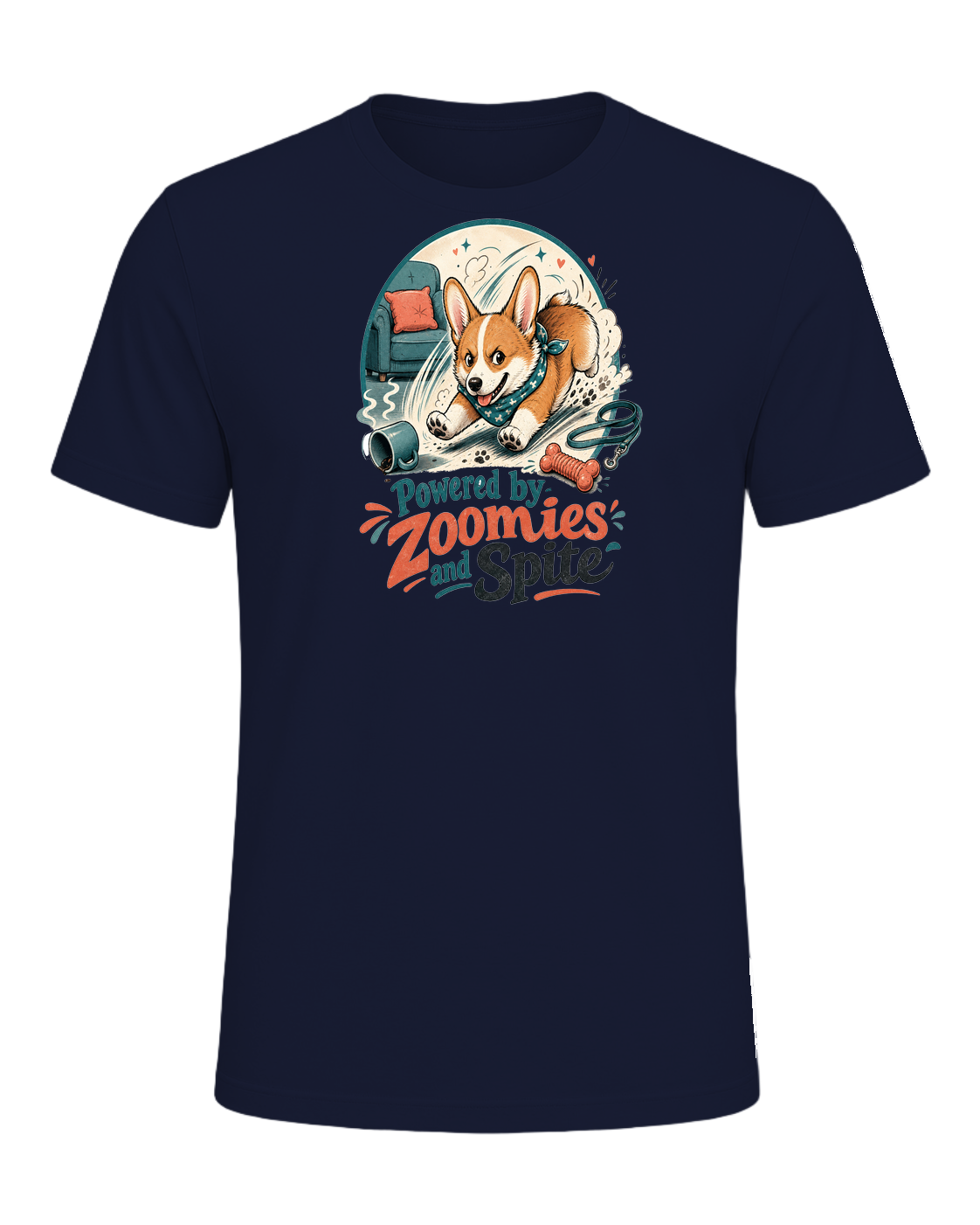 Powered by Zoomies and Spite — Navy