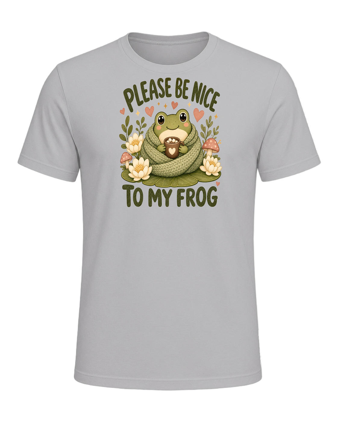 PLEASE BE NICE TO MY FROG — Athletic Heather