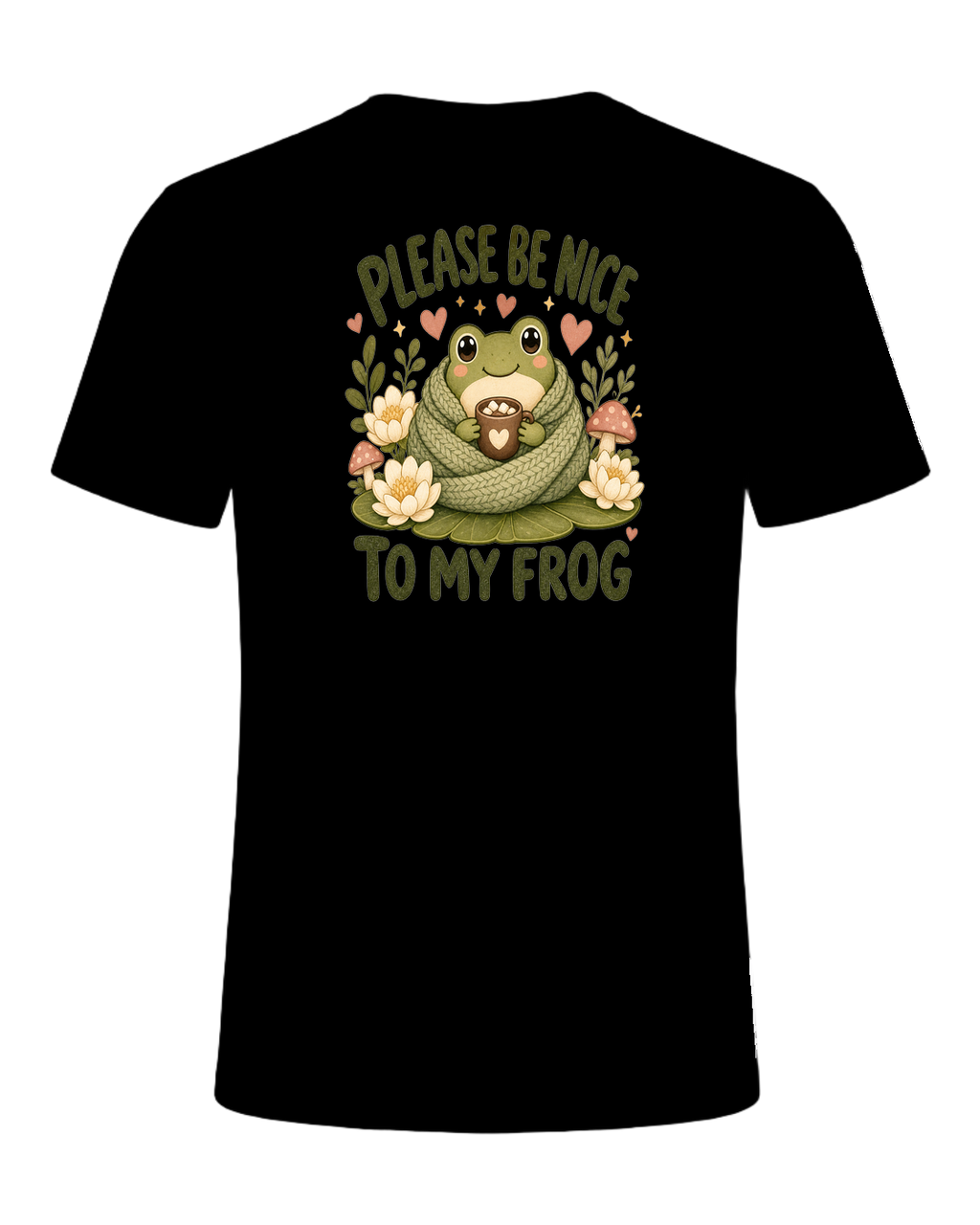 PLEASE BE NICE TO MY FROG — Black
