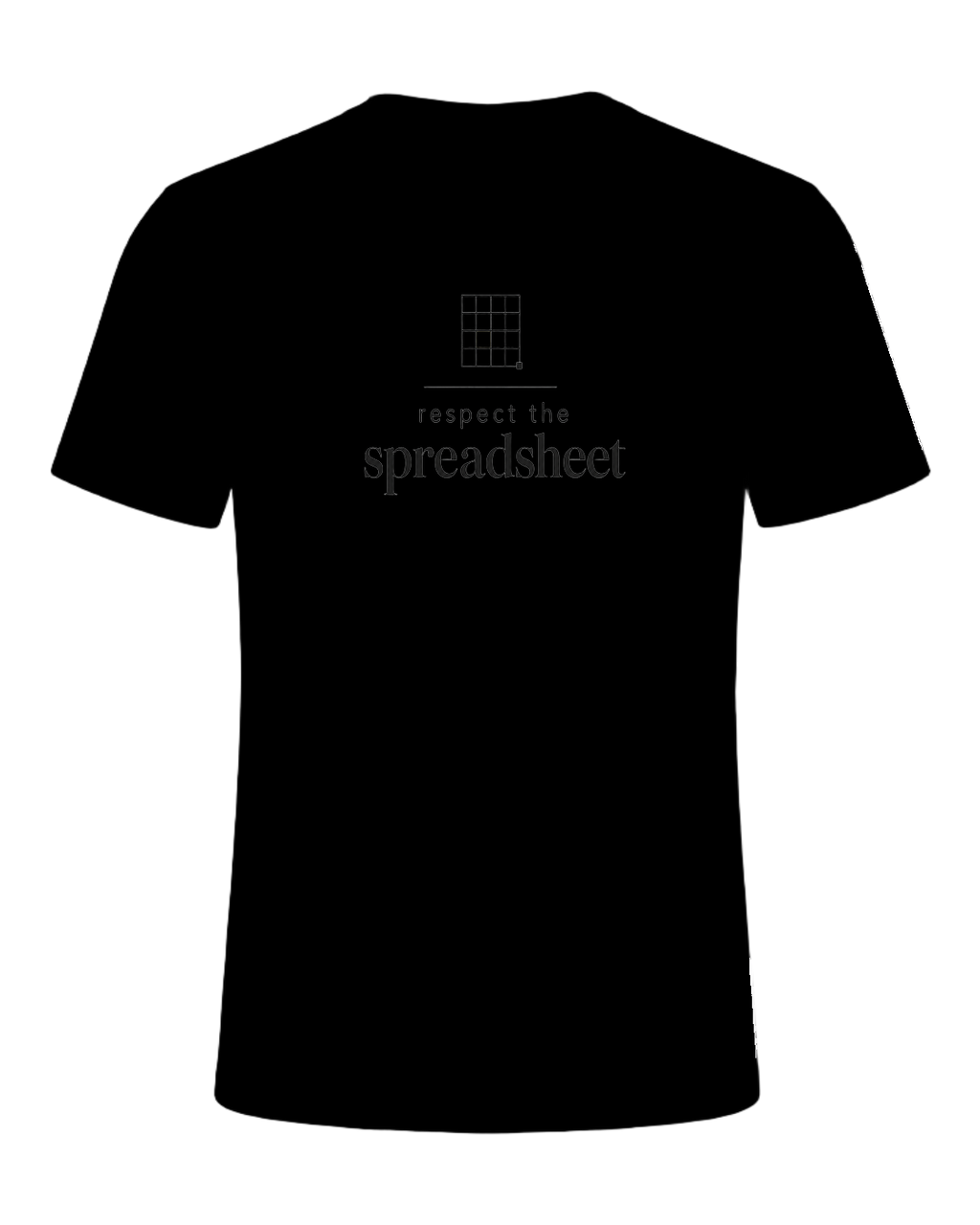 respect the spreadsheet — Black