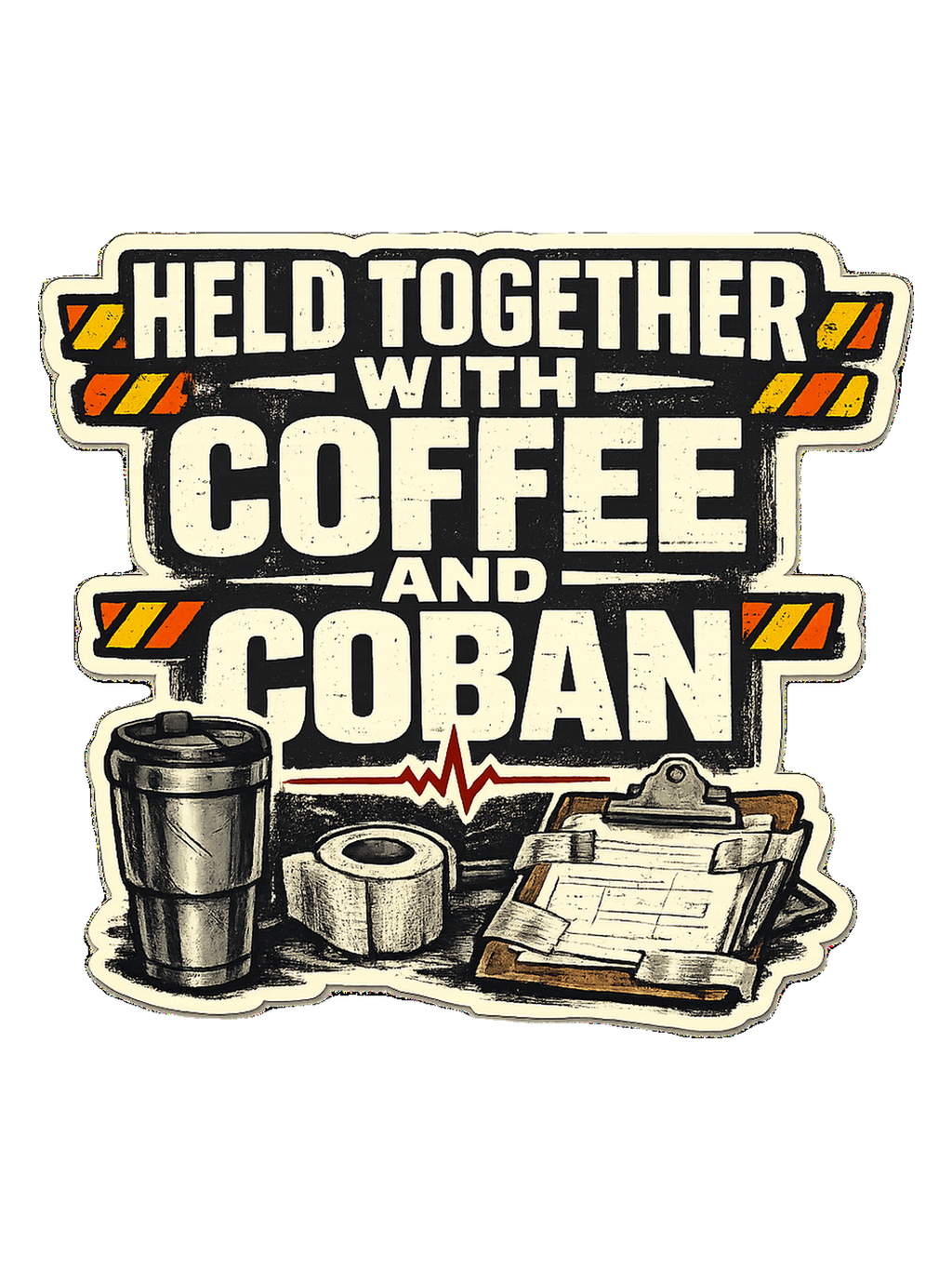 Held Together With Coffee And Coban Tee