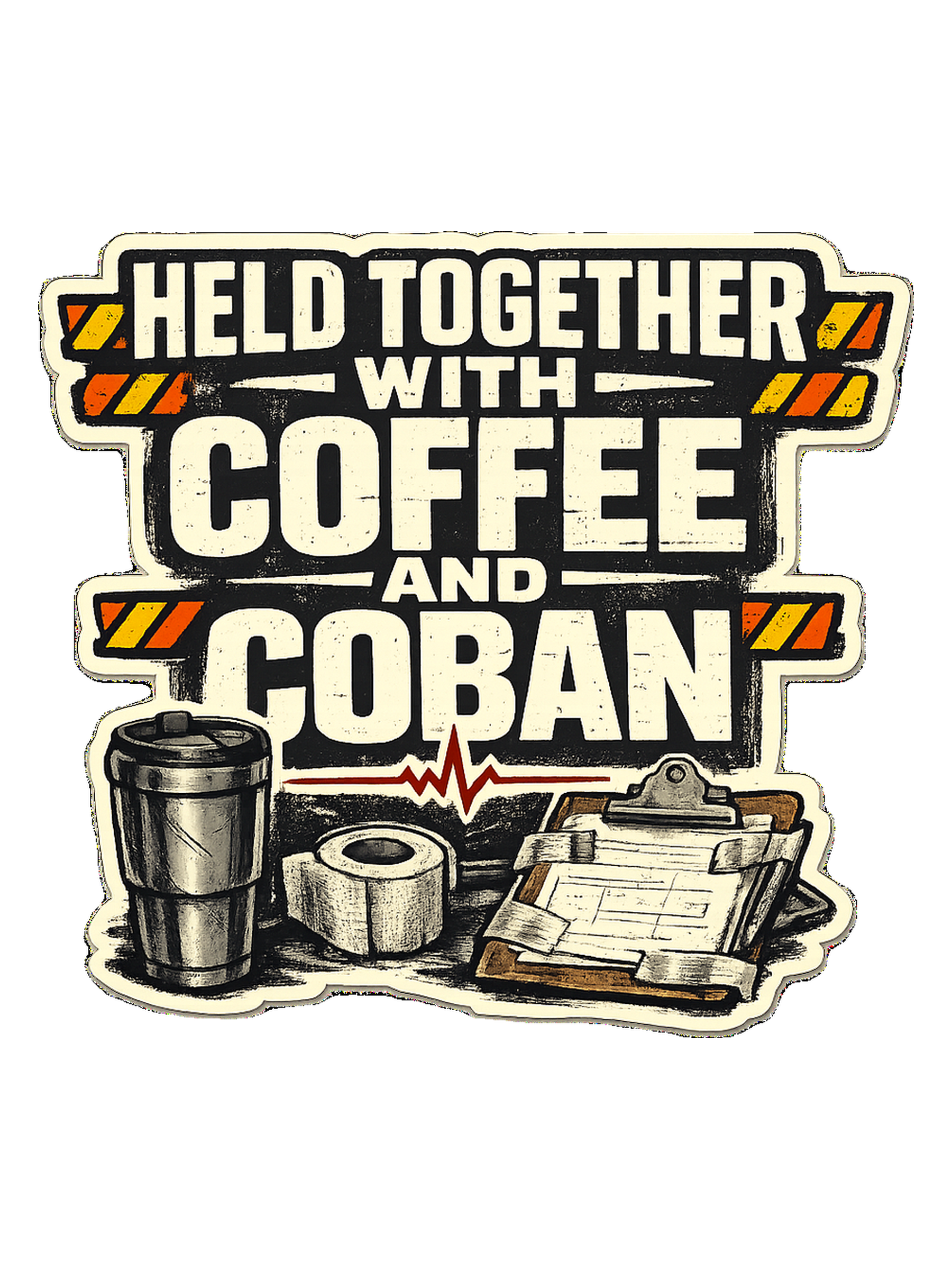 Held Together With Coffee And Coban Tee