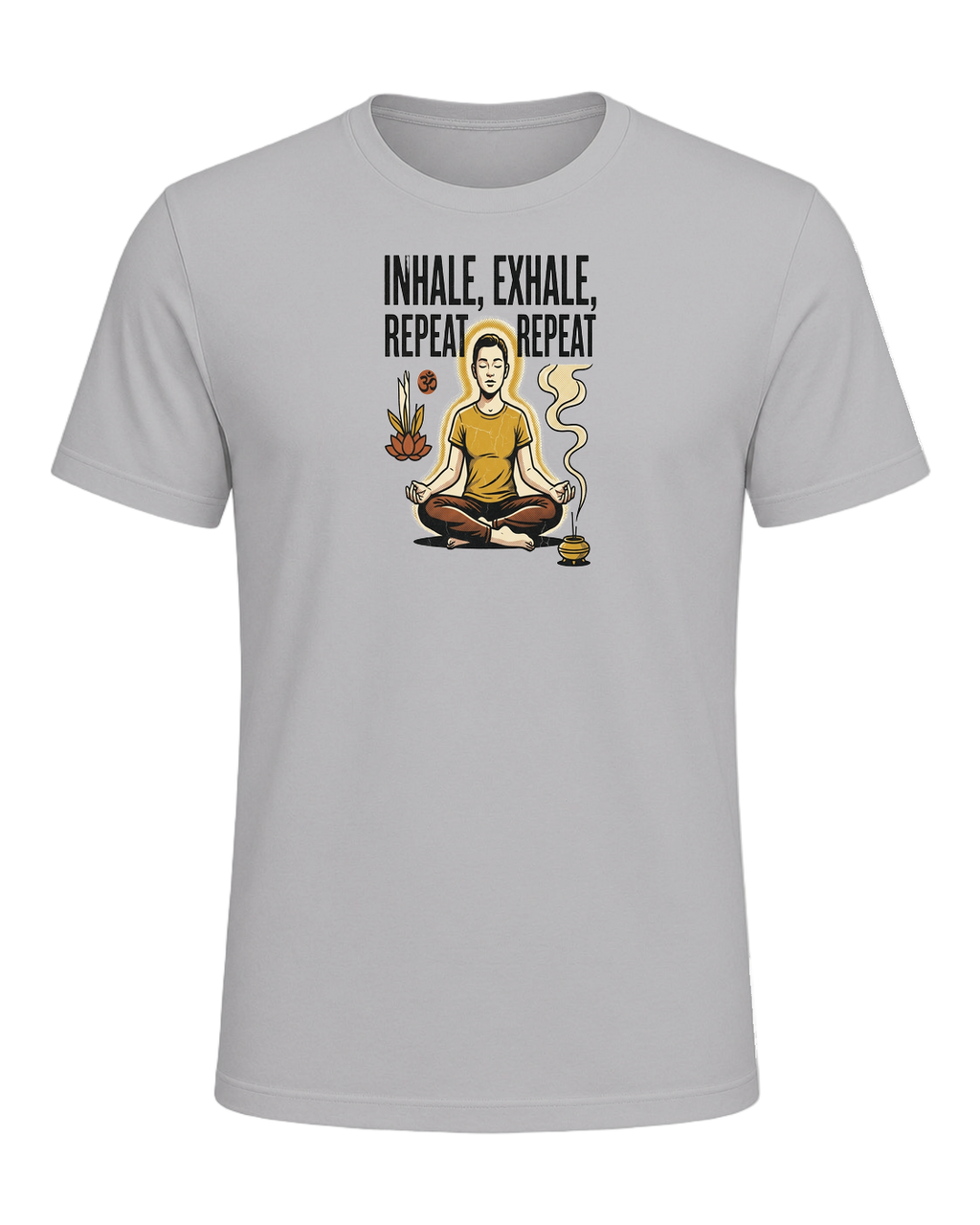 INHALE, EXHALE, REPEAT — Athletic Heather