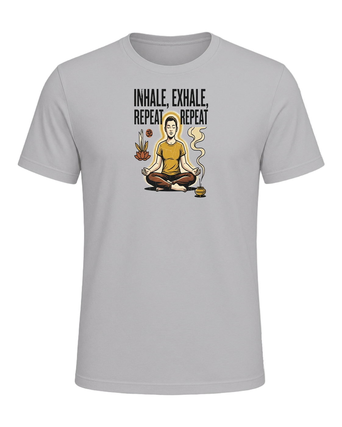 INHALE, EXHALE, REPEAT — Athletic Heather