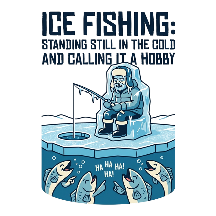 Ice Fishing Humor — Frozen Cartoon Tee