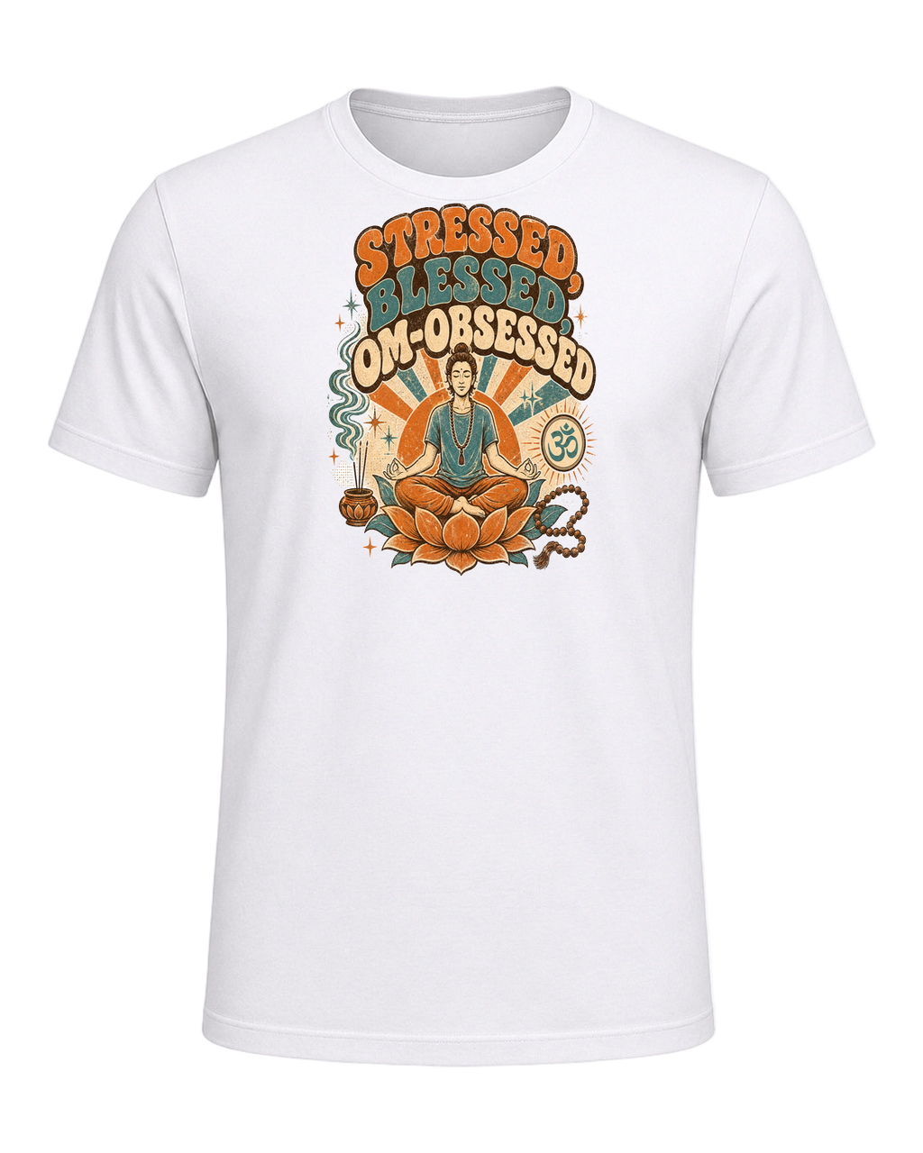 STRESSED, BLESSED, OM-OBSESSED — White