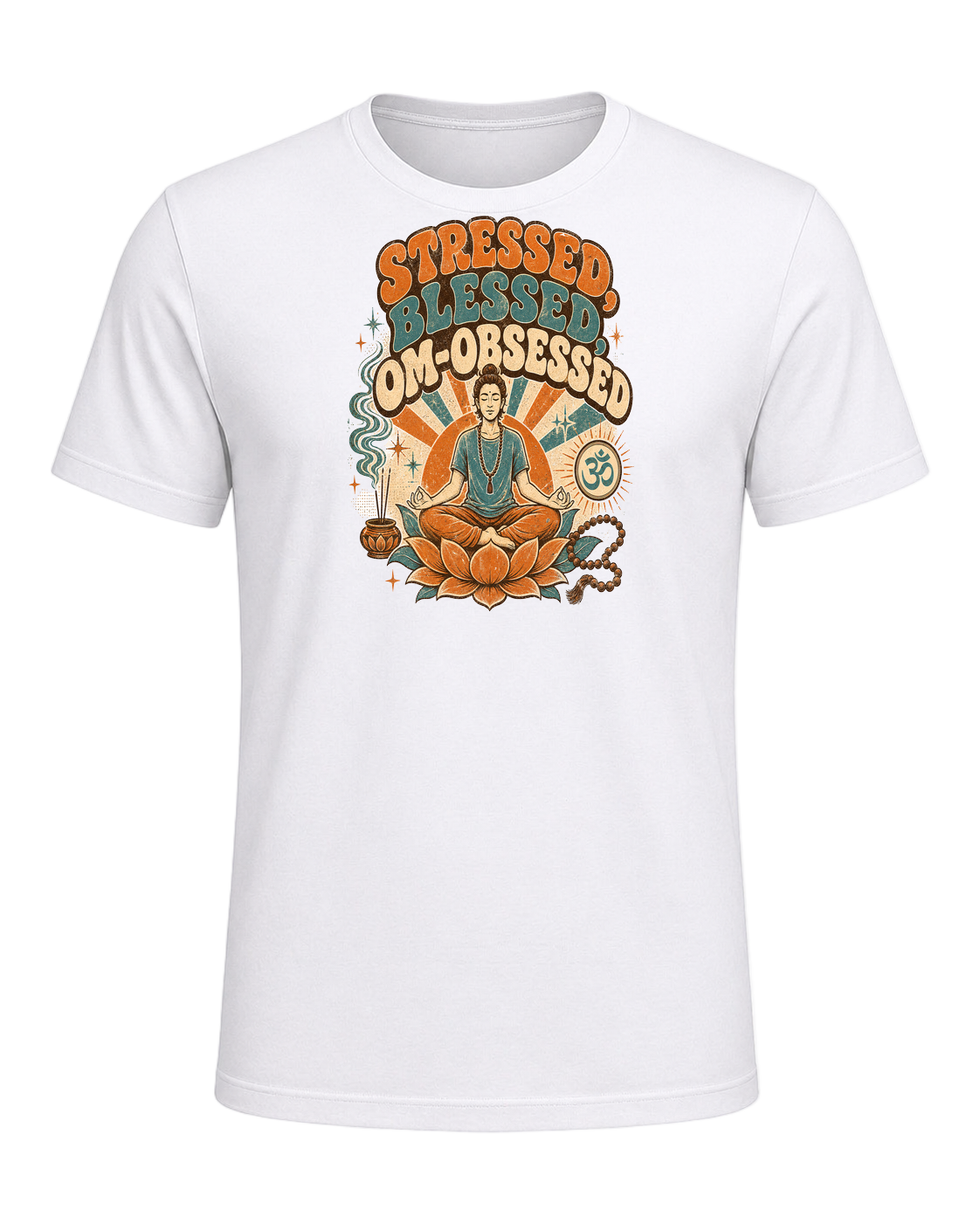 STRESSED, BLESSED, OM-OBSESSED — White