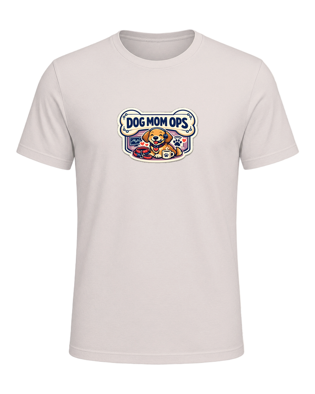Dog Mom Ops Tee — Heather Dust