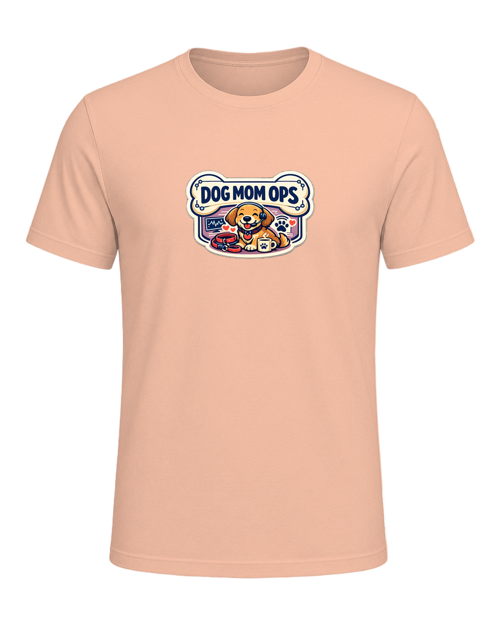 Dog Mom Ops Tee — Heather Peach