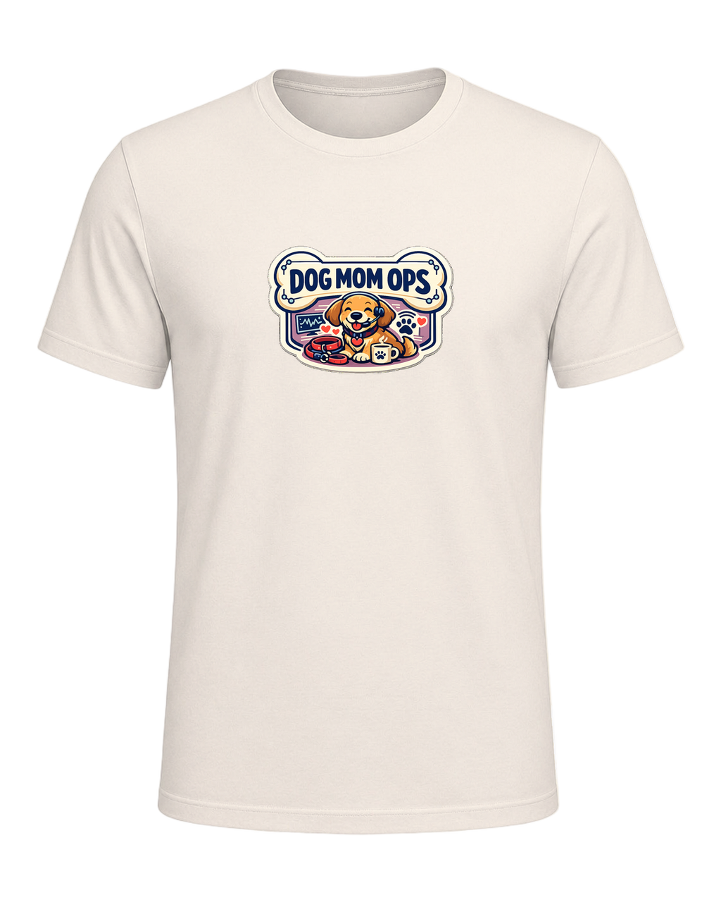 Dog Mom Ops Tee — Natural