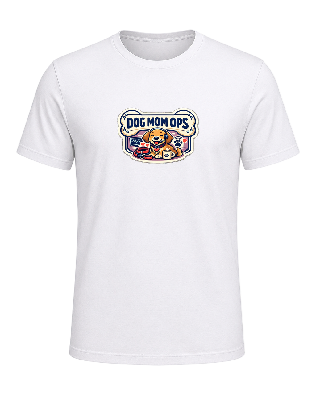 Dog Mom Ops Tee — White