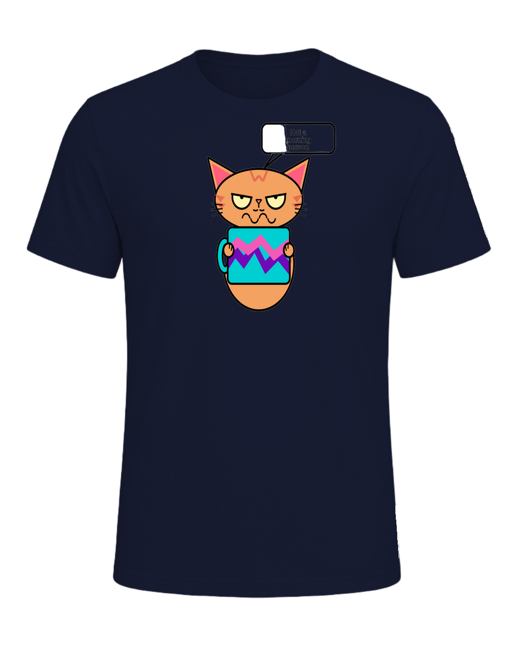 Grumpy Tabby Coffee — Navy