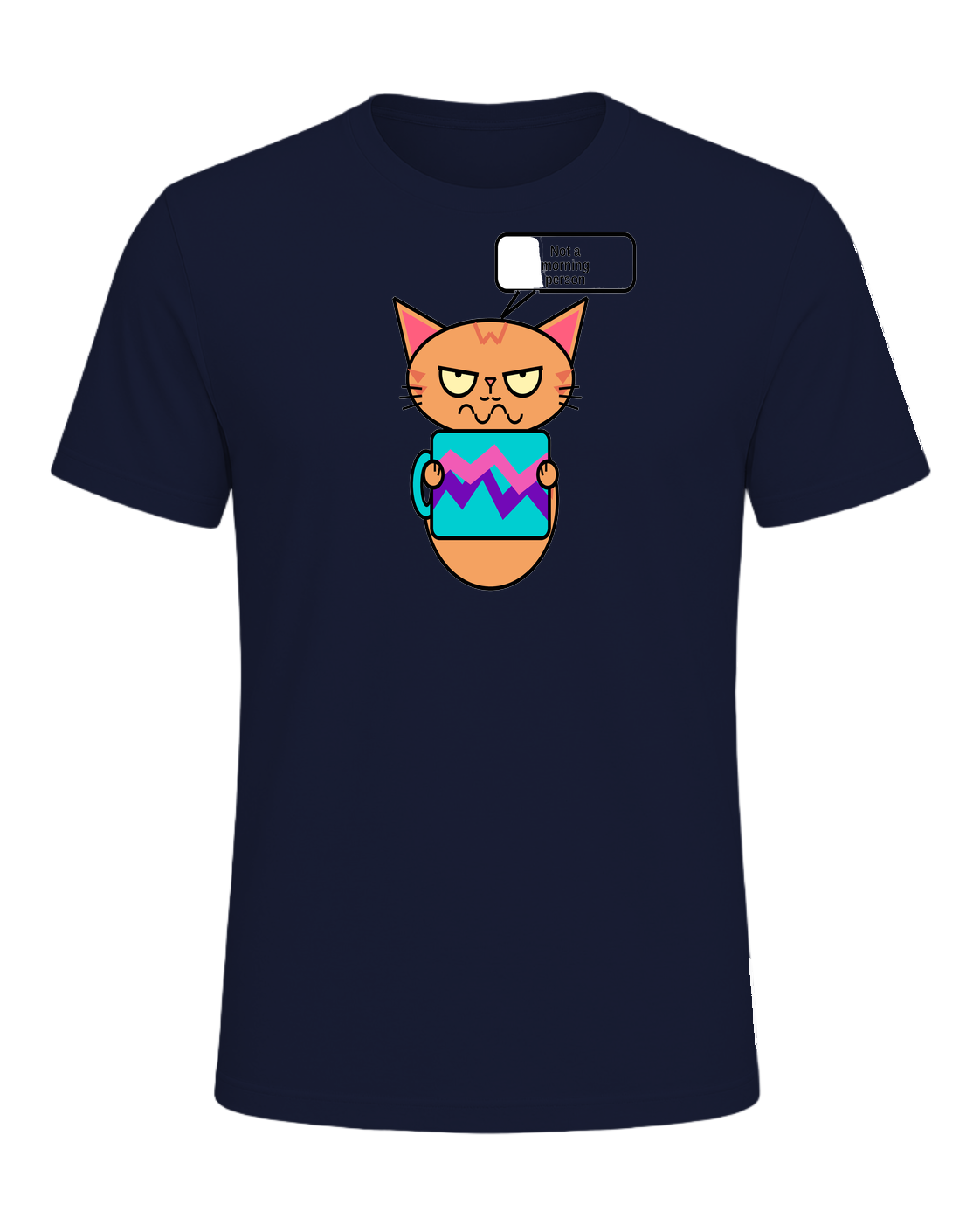 Grumpy Tabby Coffee — Navy