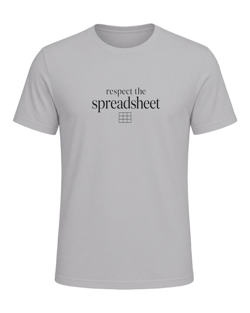 respect the spreadsheet — Athletic Heather
