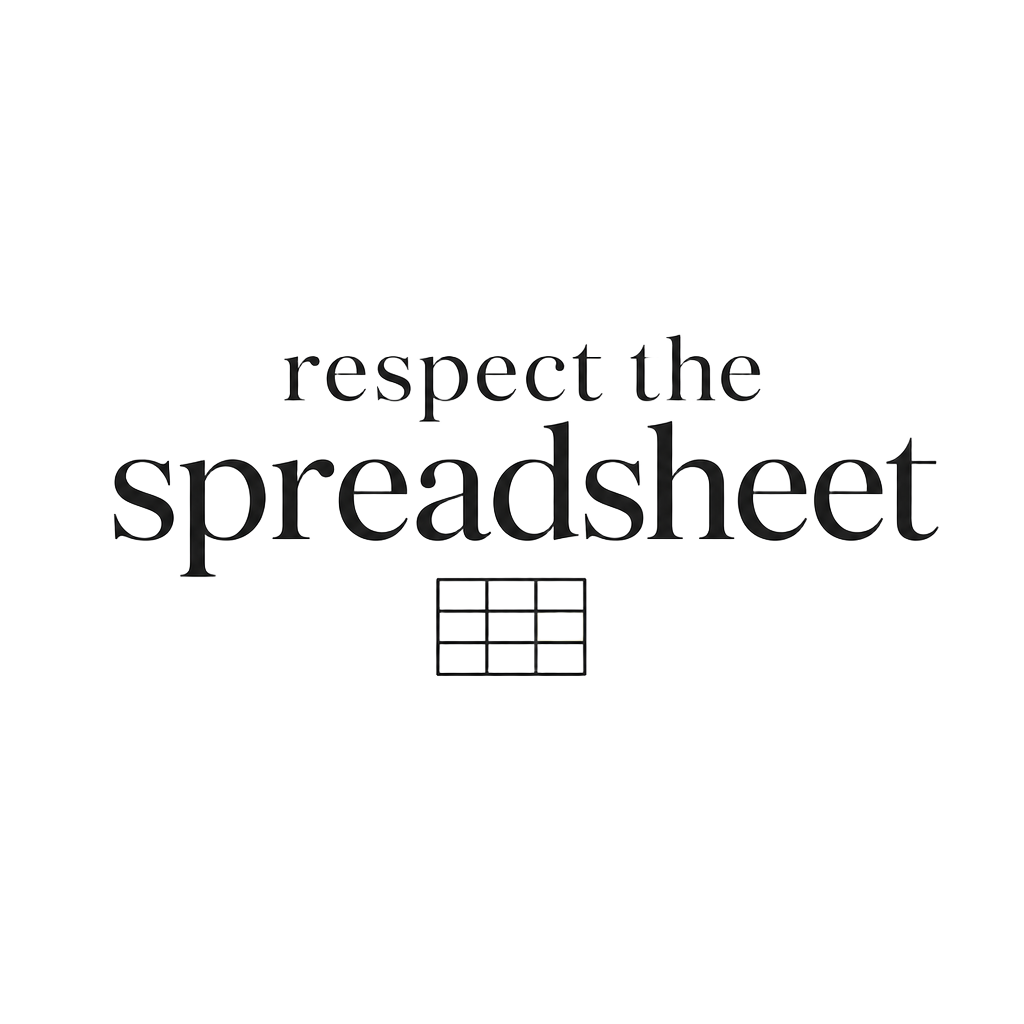 respect the spreadsheet