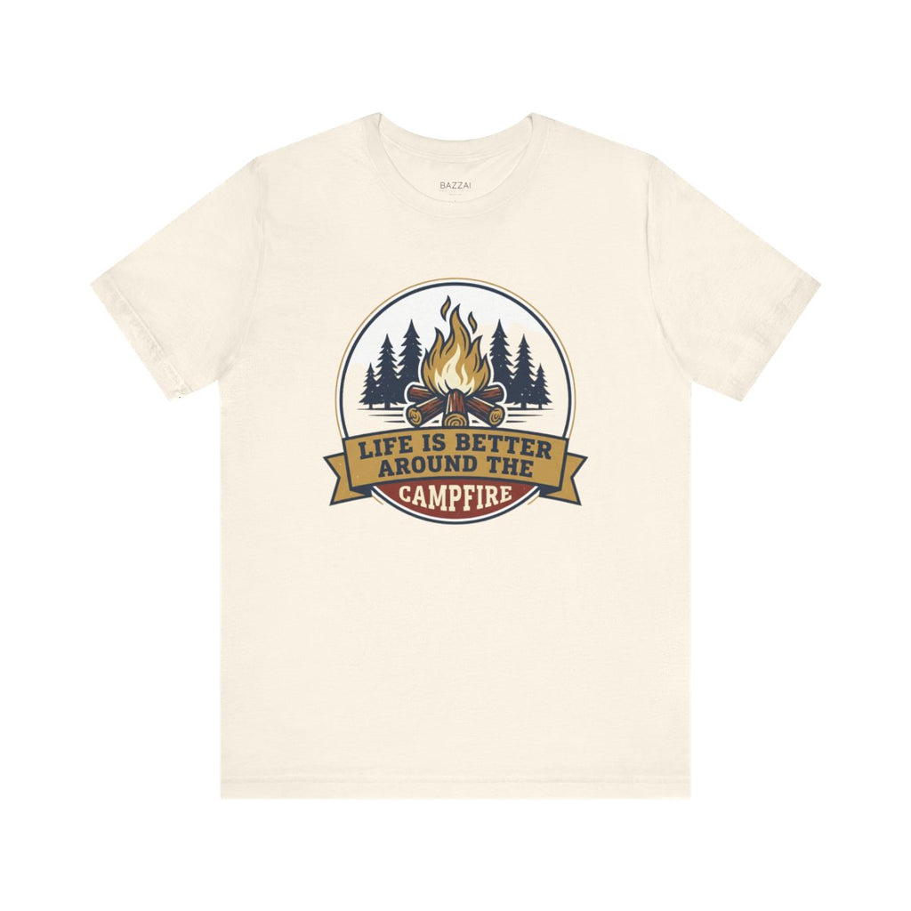 Campfire Gift T-Shirt — Life Is Better Around the Campfire — campsite t-shirt design
