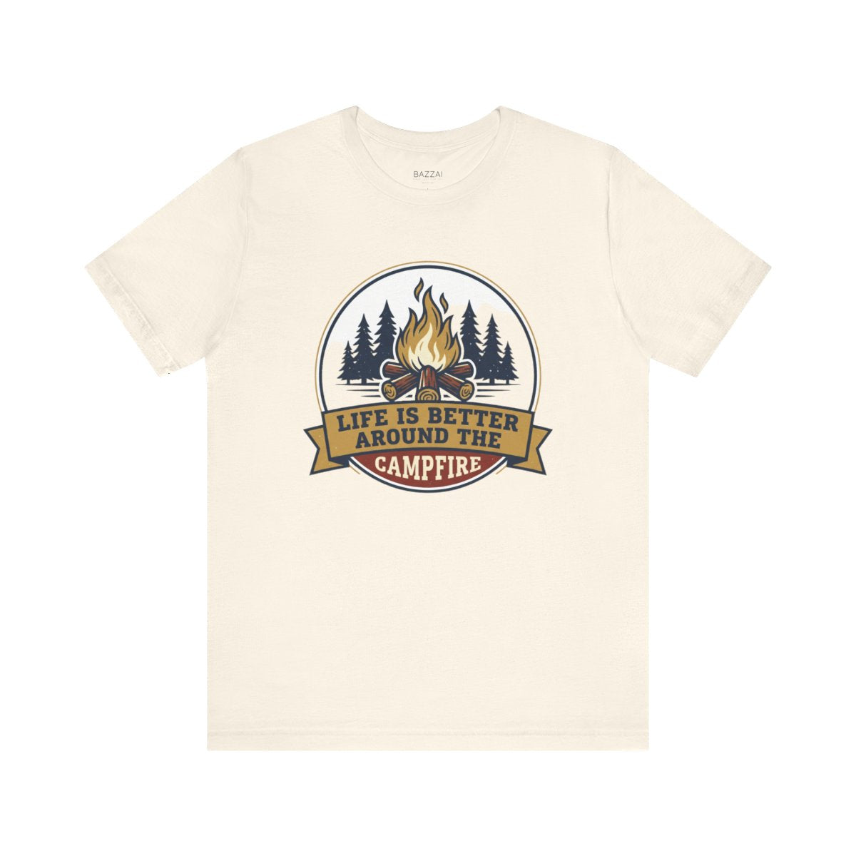Campfire Gift T-Shirt — Life Is Better Around the Campfire — campsite t-shirt design