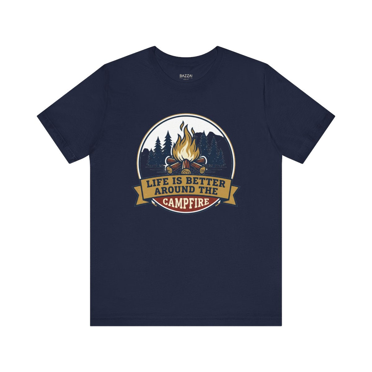 Campfire Gift T-Shirt — Life Is Better Around the Campfire — campsite t-shirt design