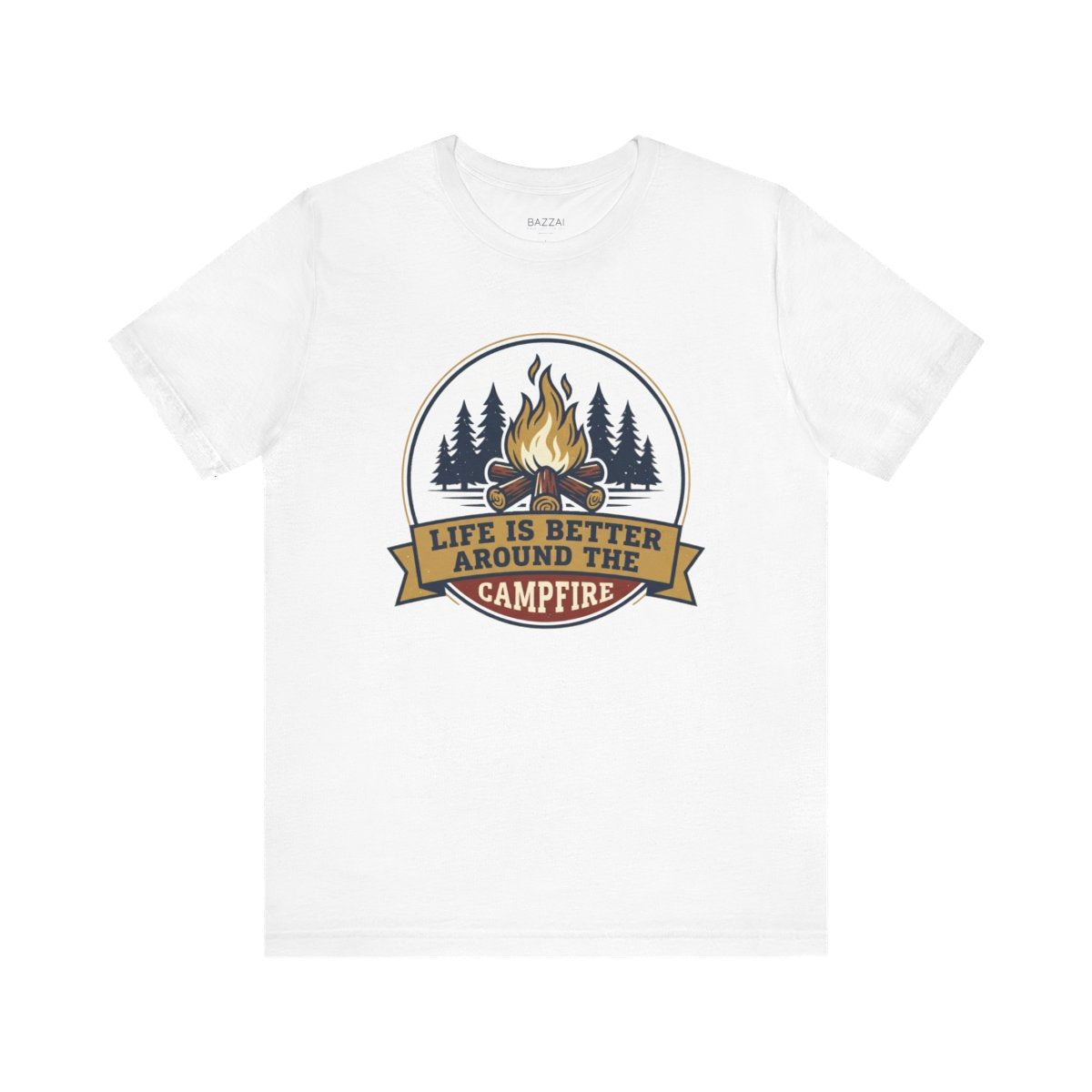 Campfire Gift T-Shirt — Life Is Better Around the Campfire — campsite t-shirt design