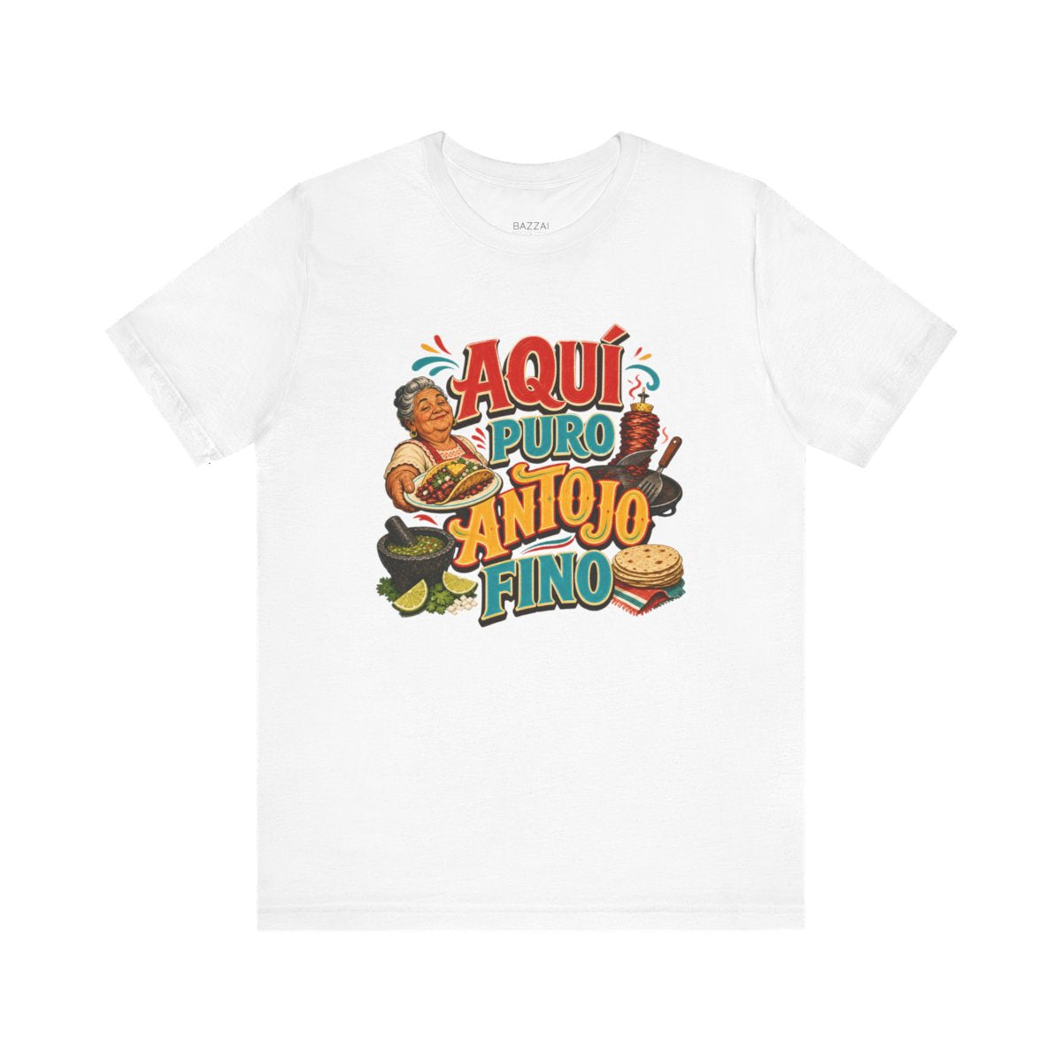 Taco Lover T-Shirt — Aquí Puro Antojo Fino — t-shirt design