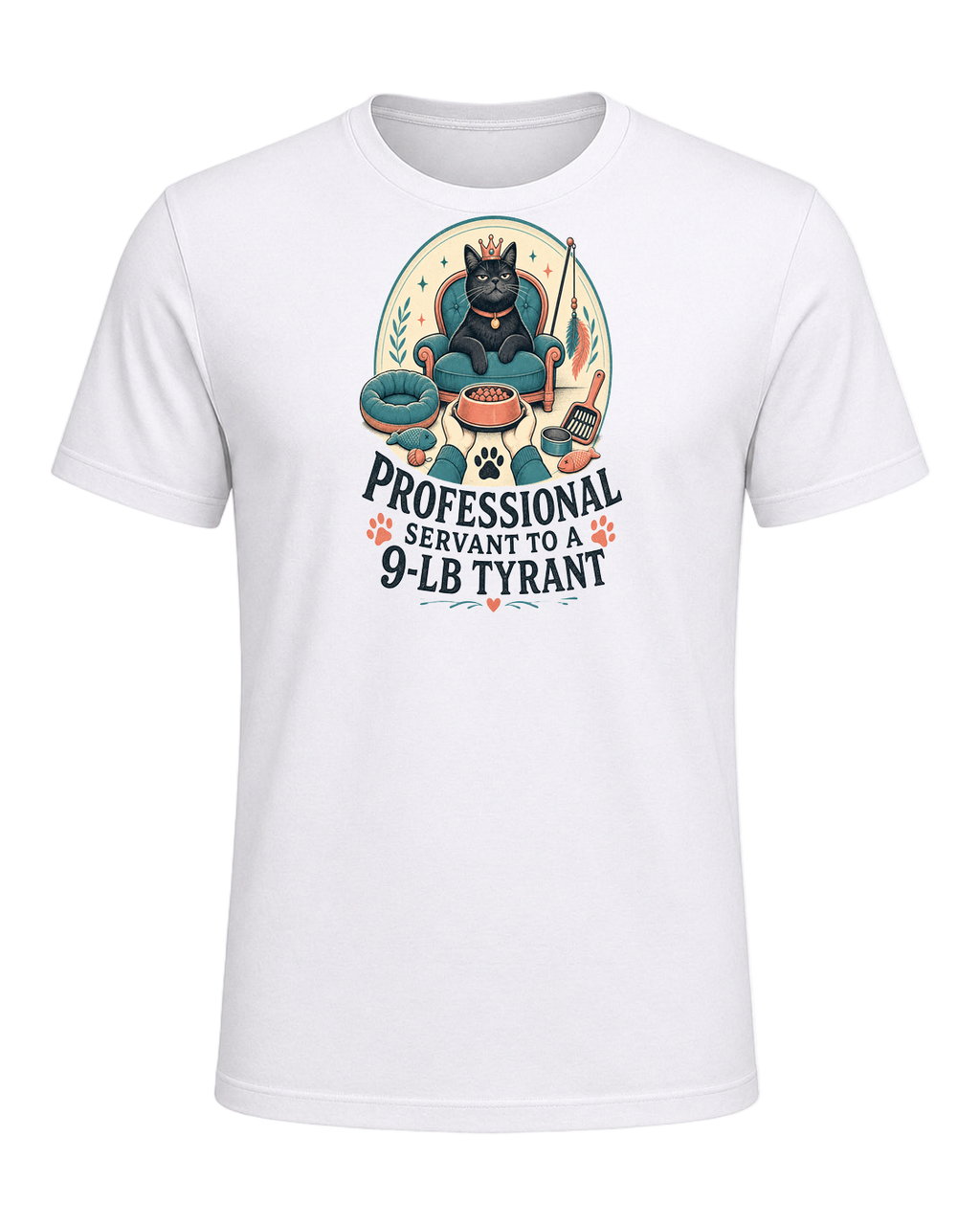 PROFESSIONAL SERVANT TO A 9-LB TYRANT — White