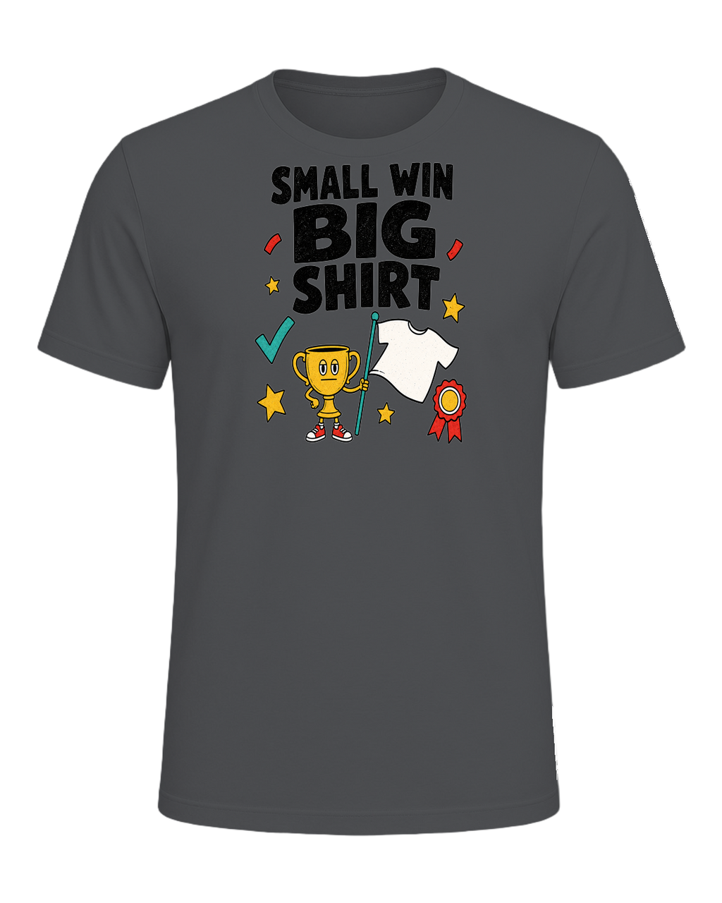 SMALL WIN BIG SHIRT — Asphalt
