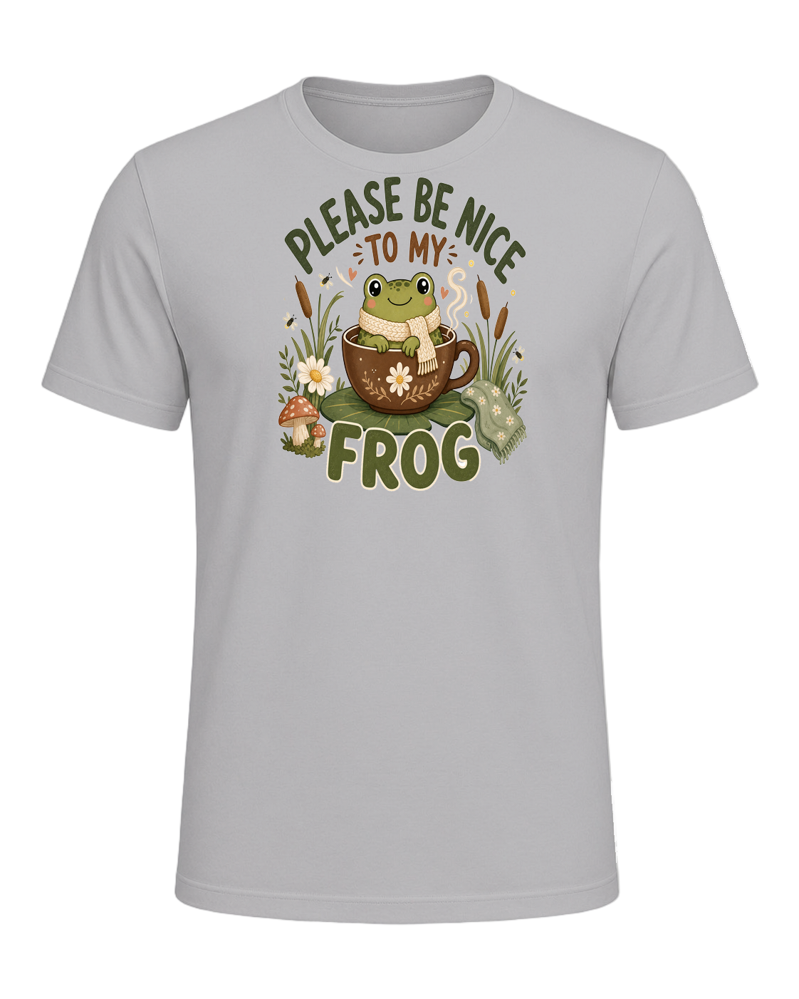 PLEASE BE NICE TO MY FROG — Athletic Heather