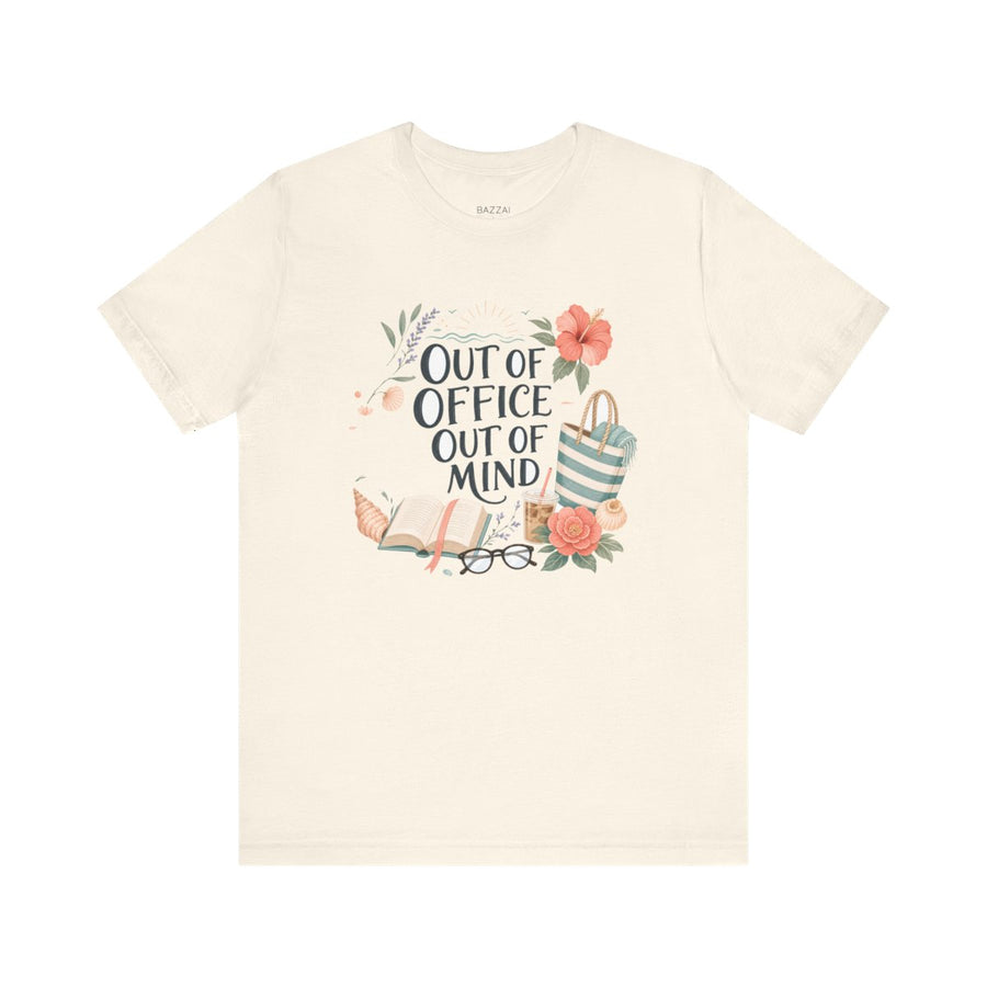 Funny Cozy T-Shirt — Out of Office, Out of Mind